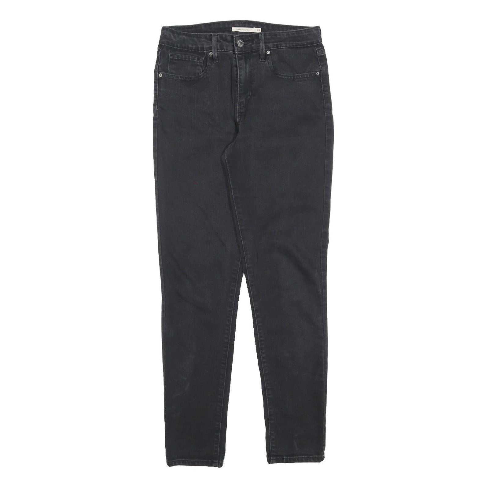 LEVI'S 721 Womens Jeans Black Slim Skinny Denim Raw W28 L30 Stretch Refurbished - N/A refurbished available on Cerqular