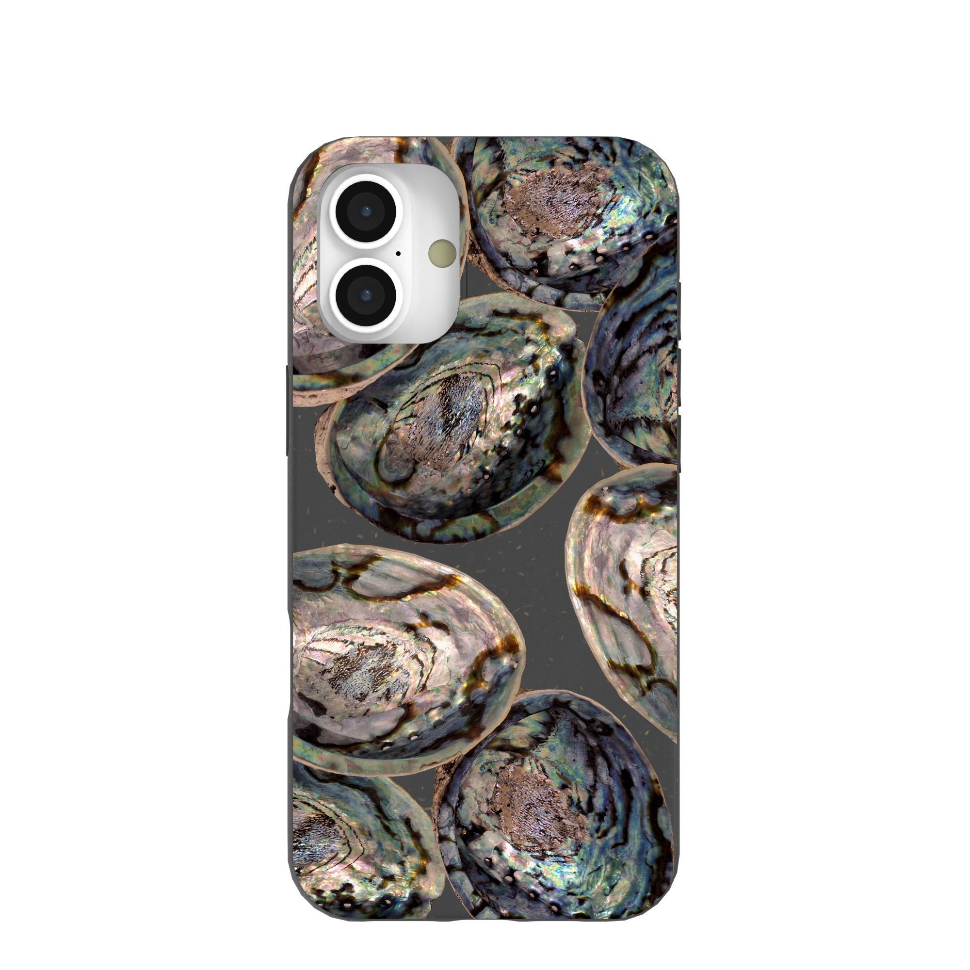 Black Abalone Shells iPhone 16 Plus Case Refurbished - Pela Case refurbished available on Cerqular