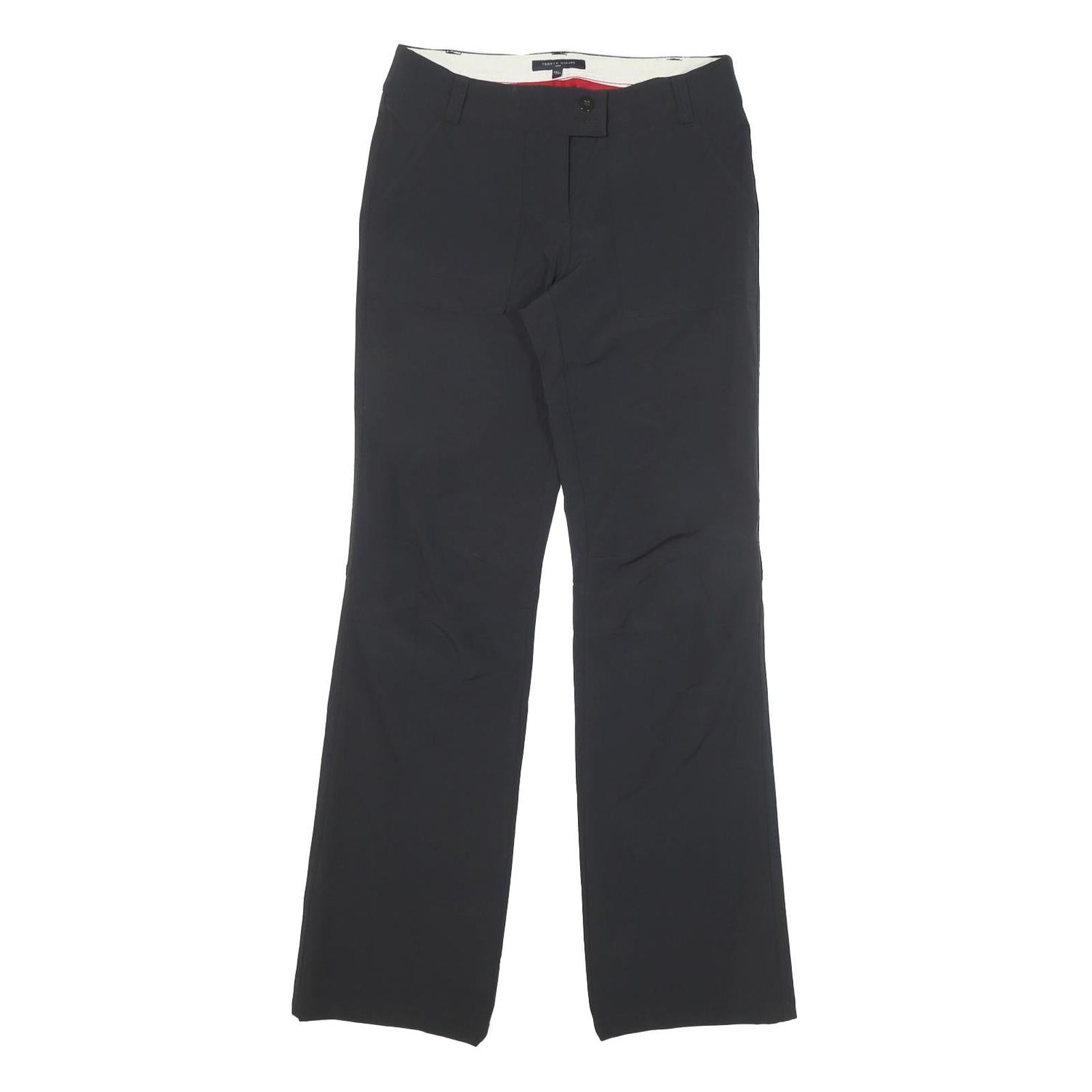 TOMMY HILFIGER Womens Black Regular Fit Straight Leg Trousers W28 L30 Refurbished - N/A refurbished available on Cerqular