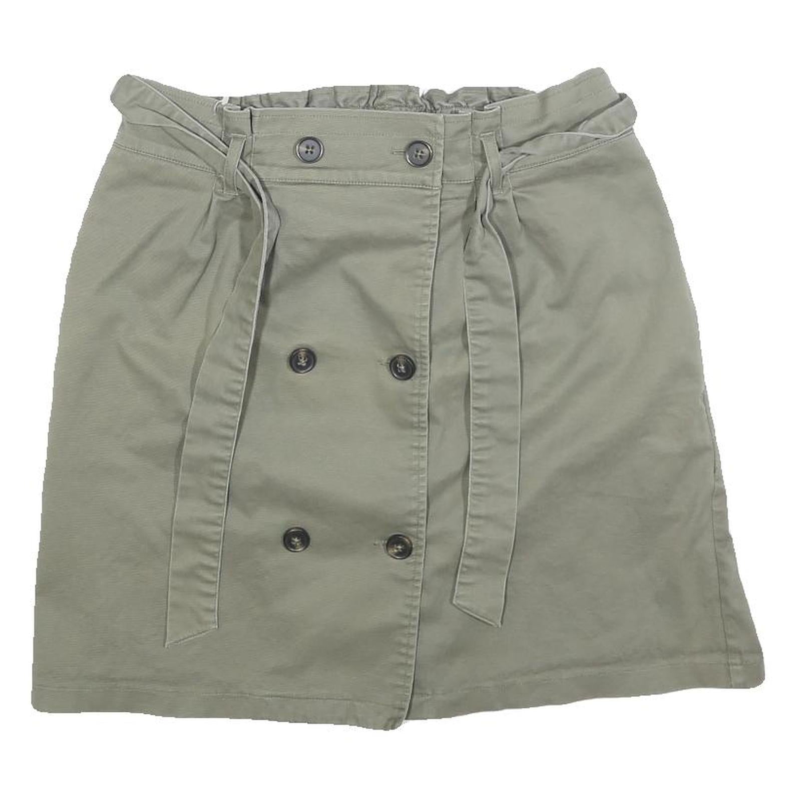REITMANS Womens Green Cotton Blend Wrap Skirt Short Button Detail Size M Refurbished - N/A refurbished available on Cerqular