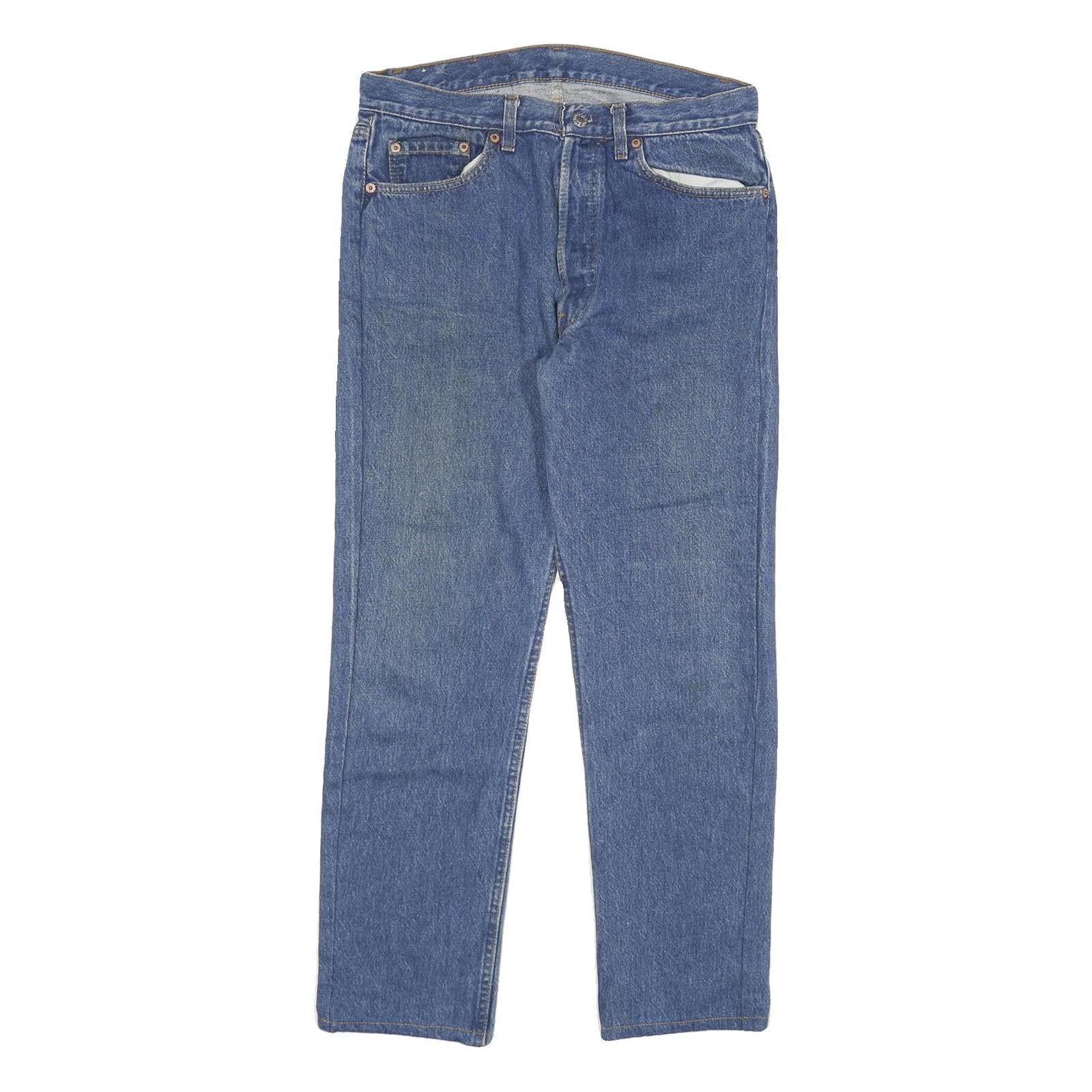 LEVI'S Mens Slim Blue Denim Slim Jeans Cotton Blend Button W30 L27 Classic Refurbished - N/A refurbished available on Cerqular