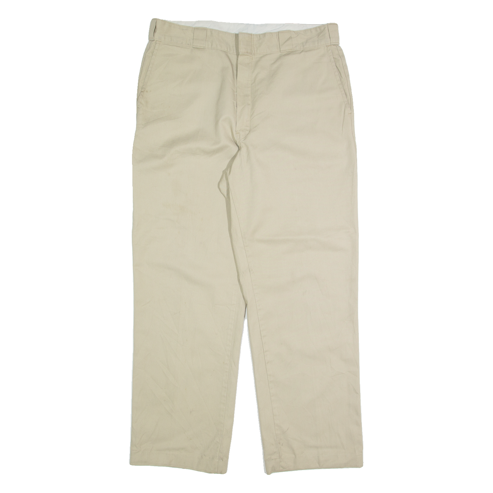 DICKIES Chino Mens Trousers Cream Regular Straight W36 L30 Refurbished - N/A refurbished available on Cerqular