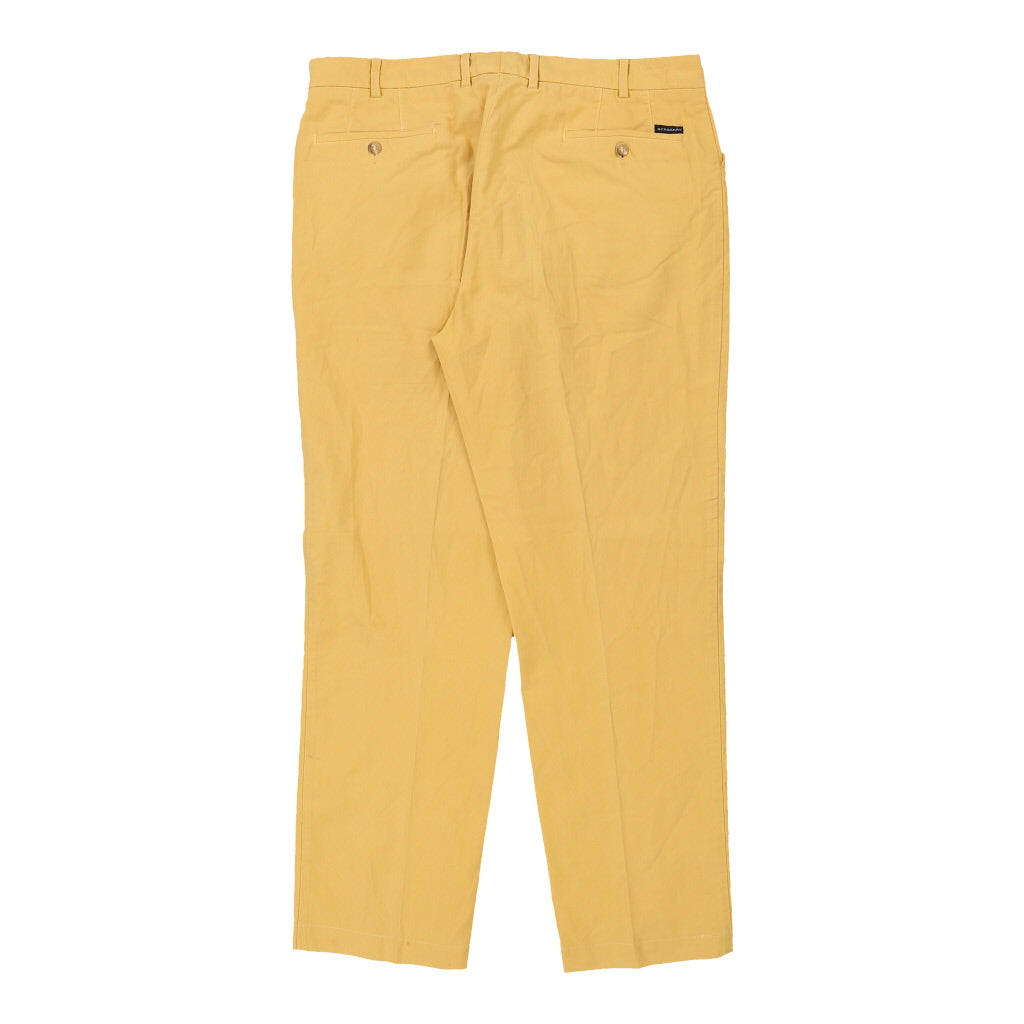 Burberry Trousers - 36W 30L Yellow Cotton Refurbished - Thrifted (note: this is a term often used to describe second- refurbished available on Cerqular