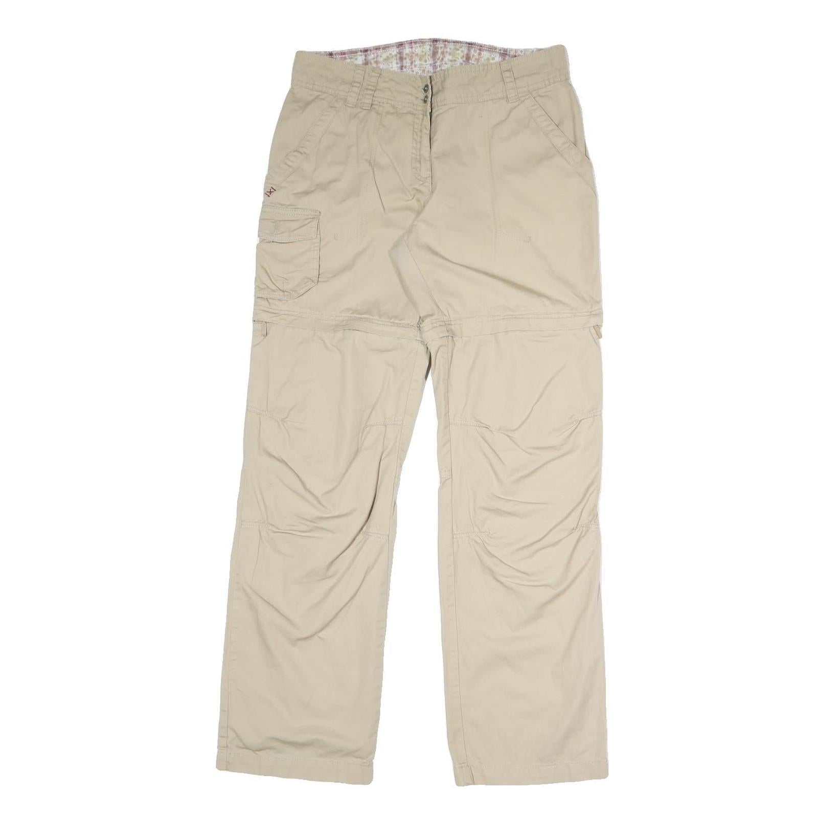 OXYLINE Womens Beige Relaxed Straight Trousers W31 L32 Casual Zip Pocket Refurbished - N/A refurbished available on Cerqular