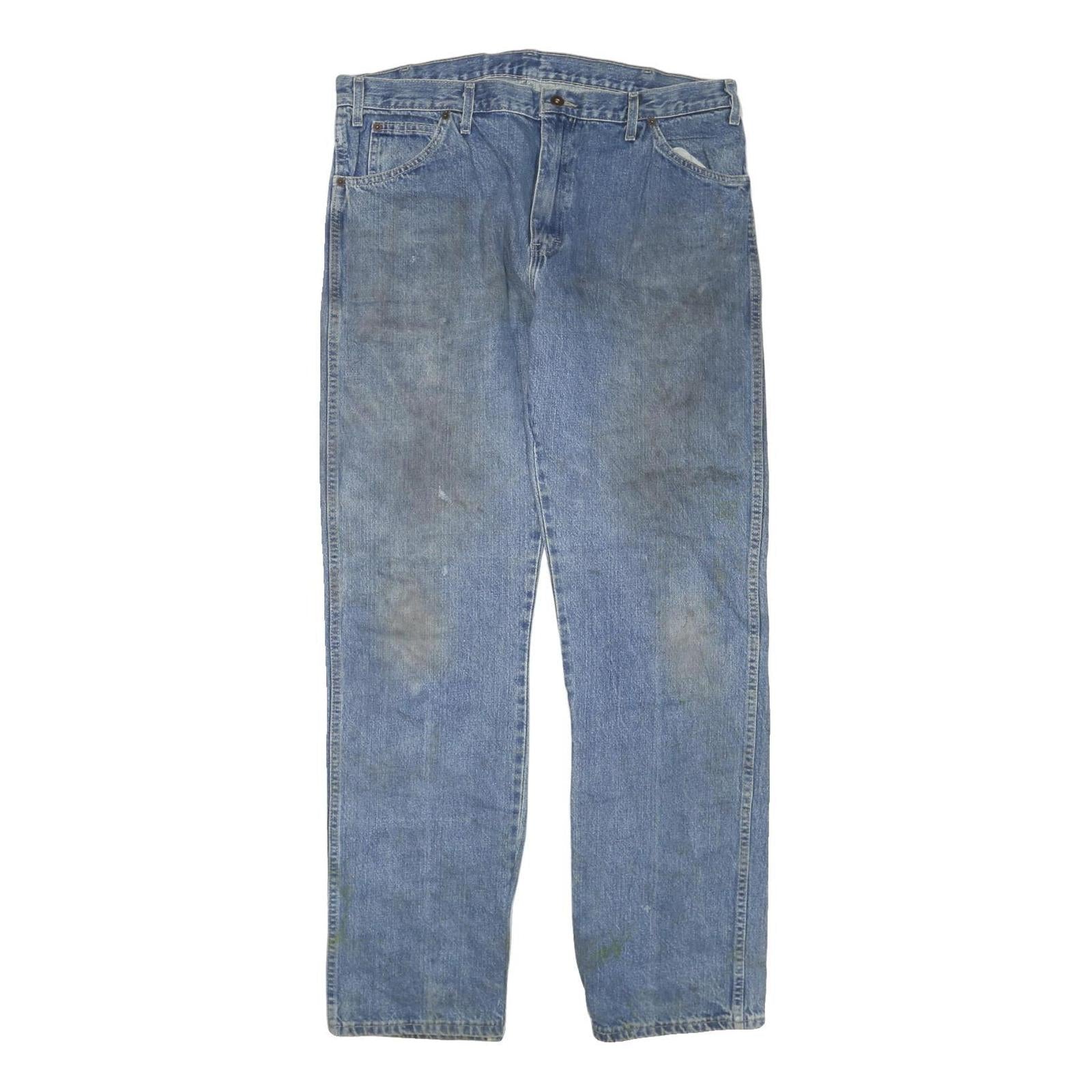 DICKIES Mens Regular Fit Blue Denim Jeans W38 L33 Workwear Zip Closure Refurbished - N/A refurbished available on Cerqular