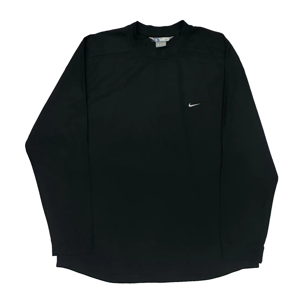 Dri-Fit Nike Long Sleeve T-Shirt - 2XL Black Polyester Refurbished - Thrifted (note: this is a term often used to describe second- refurbished available on Cerqular