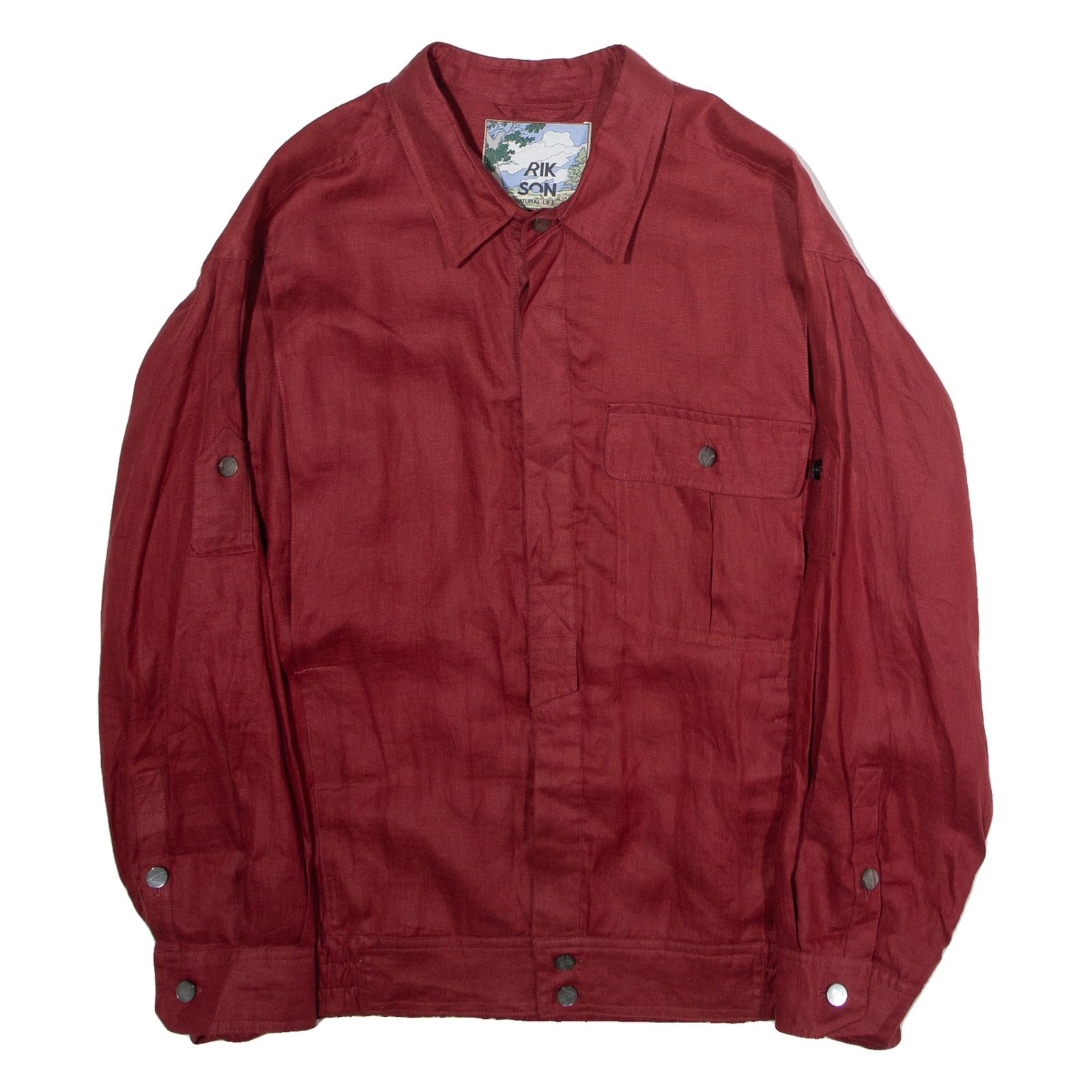 RIK SON Overshirt Mens Jacket Red 90s L Refurbished - N/A refurbished available on Cerqular