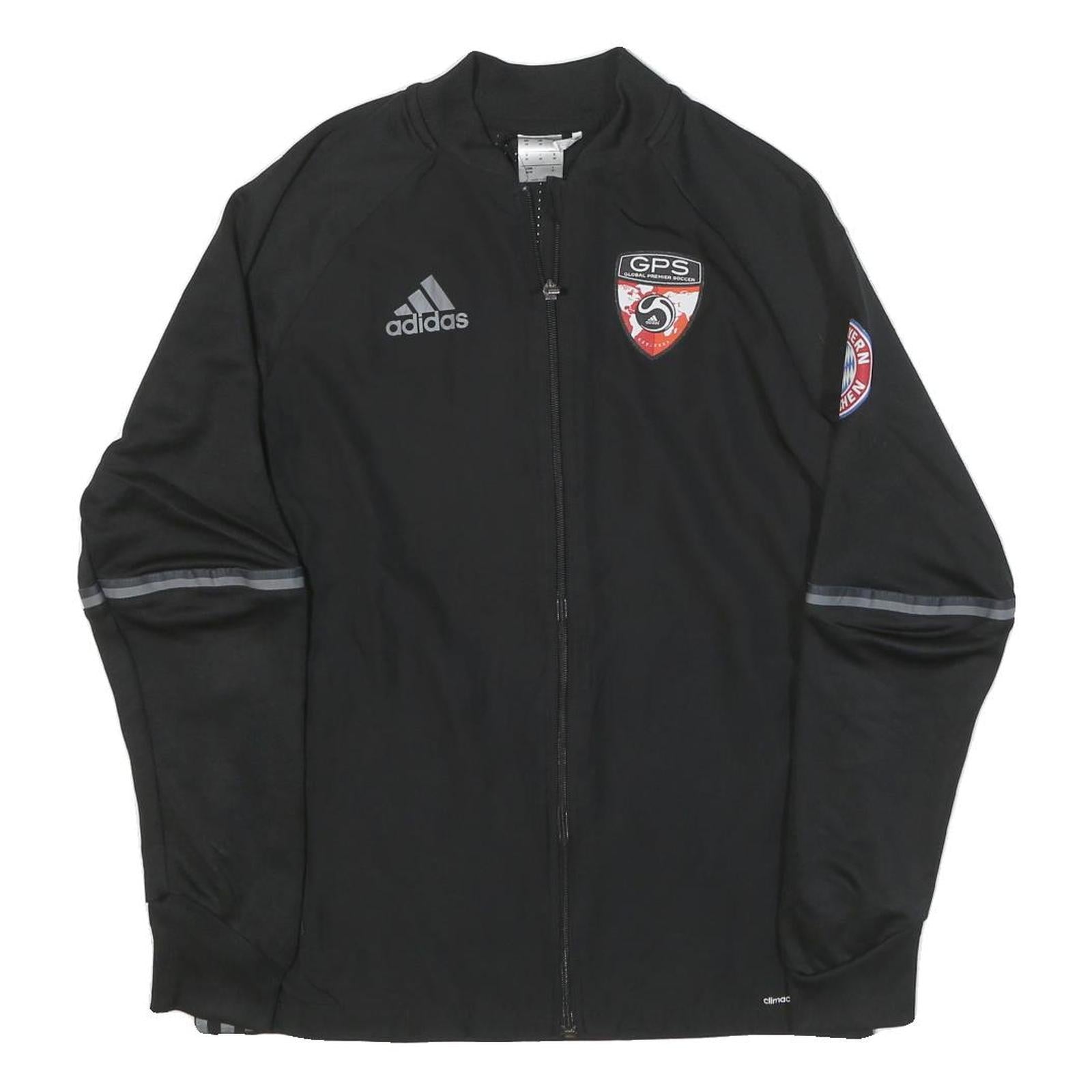 ADIDAS Mens Black GPS Crest Zip Bomber Jacket M Polyester Blend Sportswear Refurbished - N/A refurbished available on Cerqular