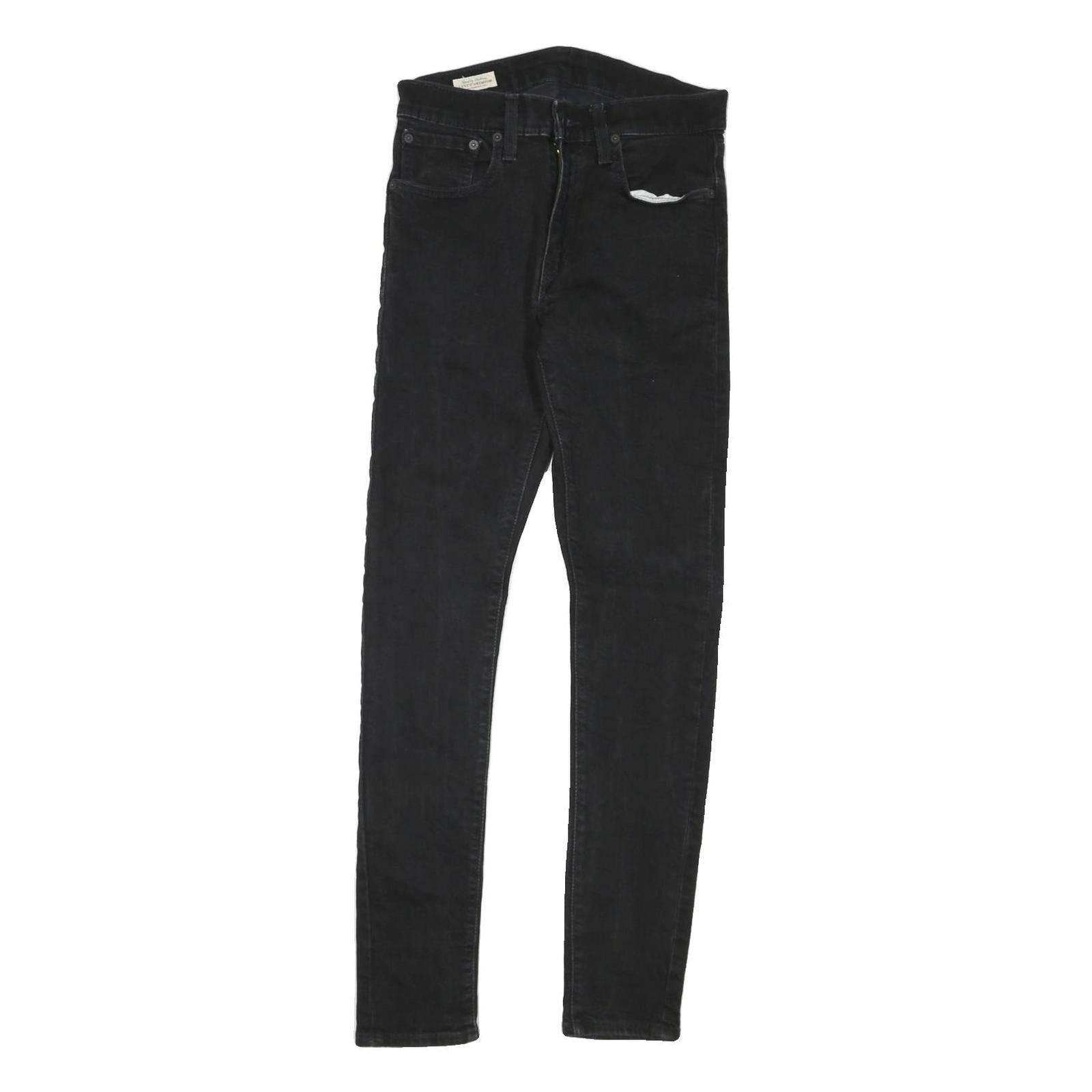 LEVI'S Womens Jeans Black Regular Skinny Denim Raw W28 L30 Stylish Classic Refurbished - N/A refurbished available on Cerqular