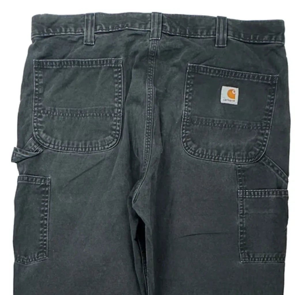 Buy Carhartt Carpenter Trousers - 37W 36L Black Cotton Refurbished - $66.99 Carhartt Carpenter Trousers - 37W 36L Black Cotton Refurbished - Thrifted (note: this is a term often used to describe second- refurbished available on Cerqular