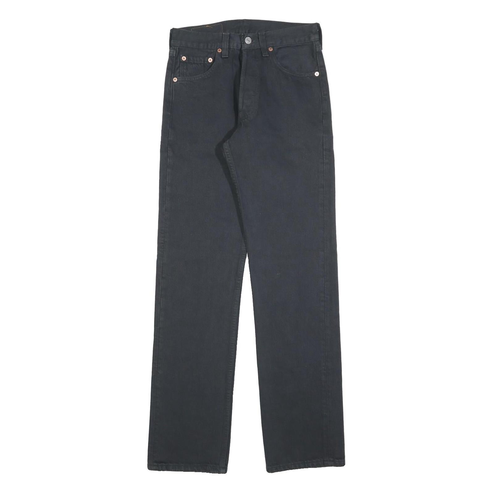 LEVI'S 501 Mens Jeans Black Regular Straight Denim W27 L32 Classic Button Fly Refurbished - N/A refurbished available on Cerqular