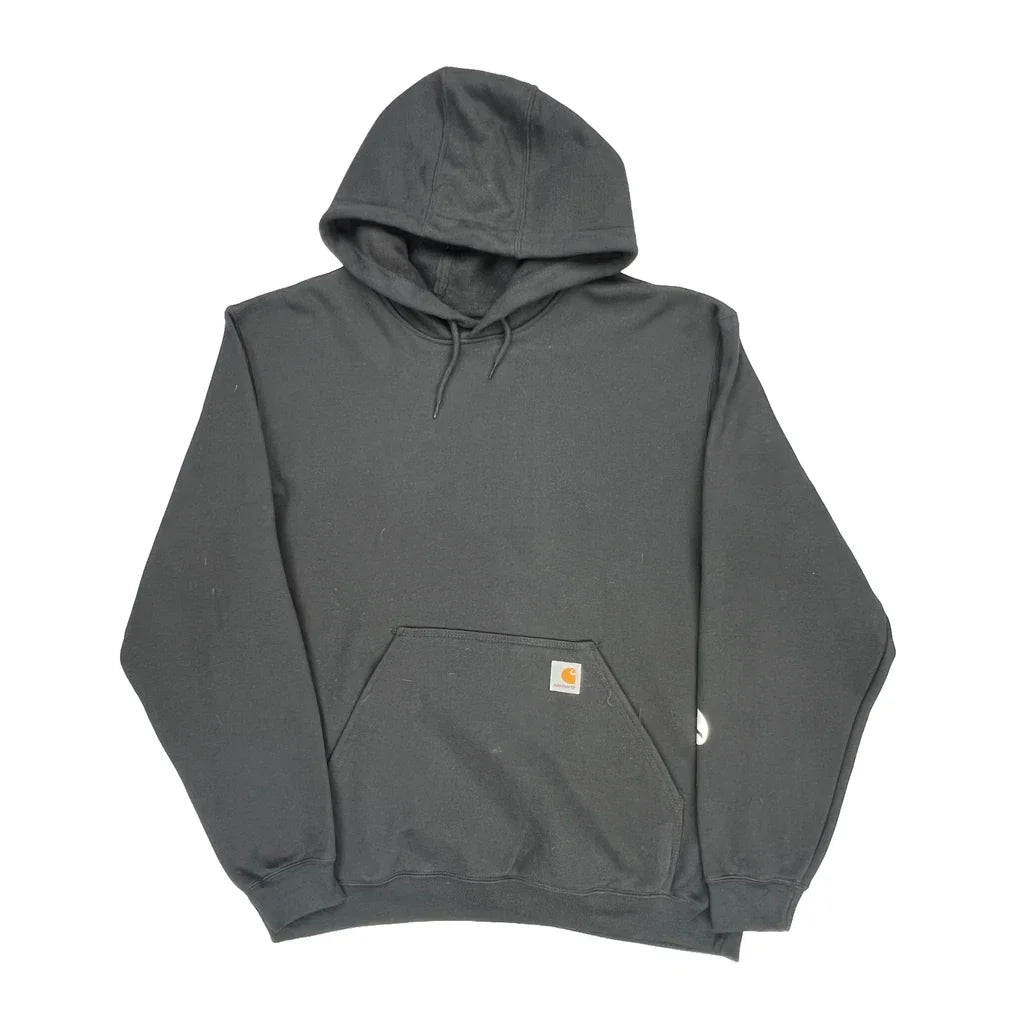 Carhartt Hoodie - Large Black Cotton Refurbished - Thrifted (note: this is a term often used to describe second- refurbished available on Cerqular
