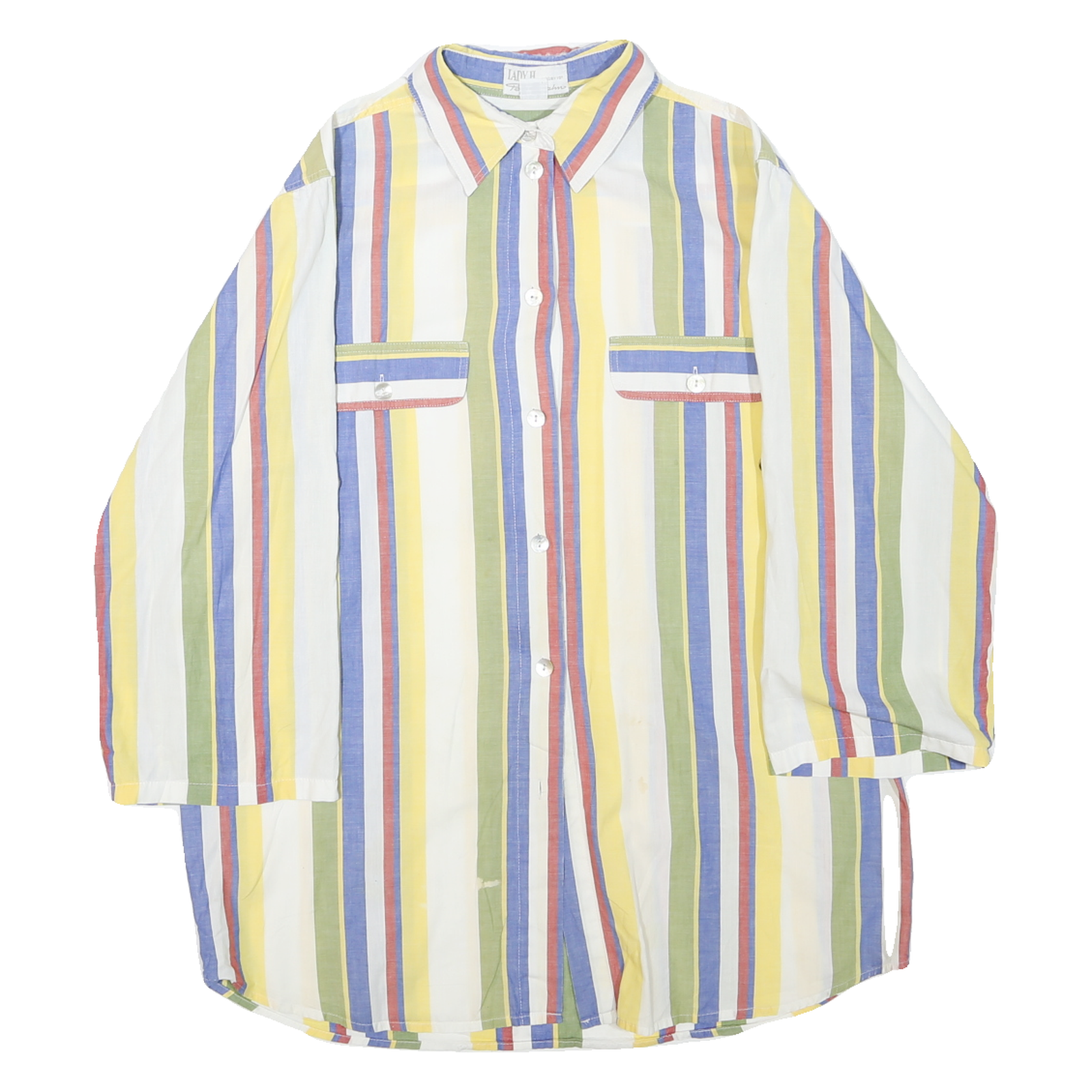 Buy Womens White & Yellow Striped Cotton Blend Shirt L Casual Relaxed Fit Pocket Refurbished - $11.69 Womens White & Yellow Striped Cotton Blend Shirt L Casual Relaxed Fit Pocket Refurbished - N/A refurbished available on Cerqular