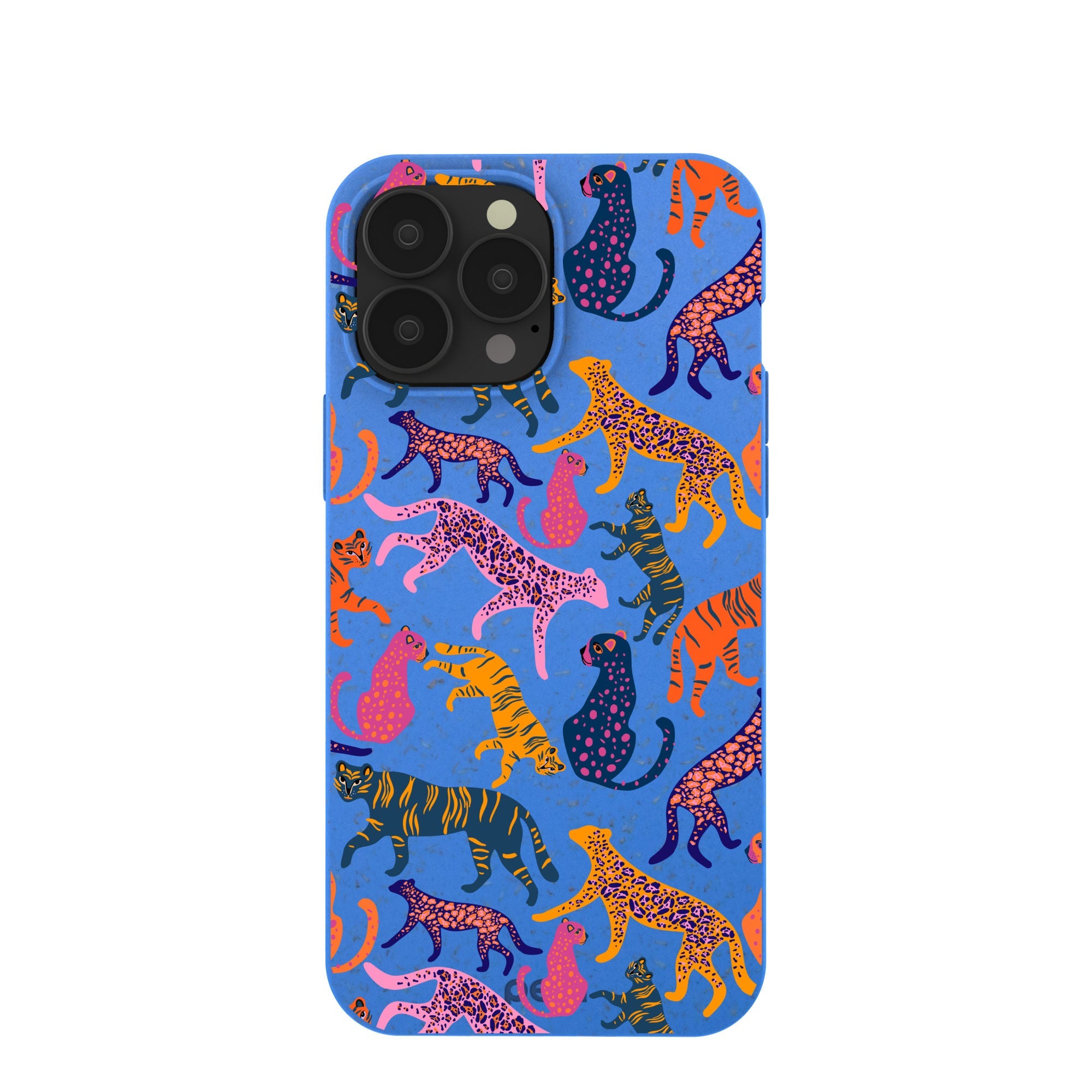 Electric Blue Jungle Cat iPhone 13 Pro Max Case Refurbished - Pela Case refurbished available on Cerqular