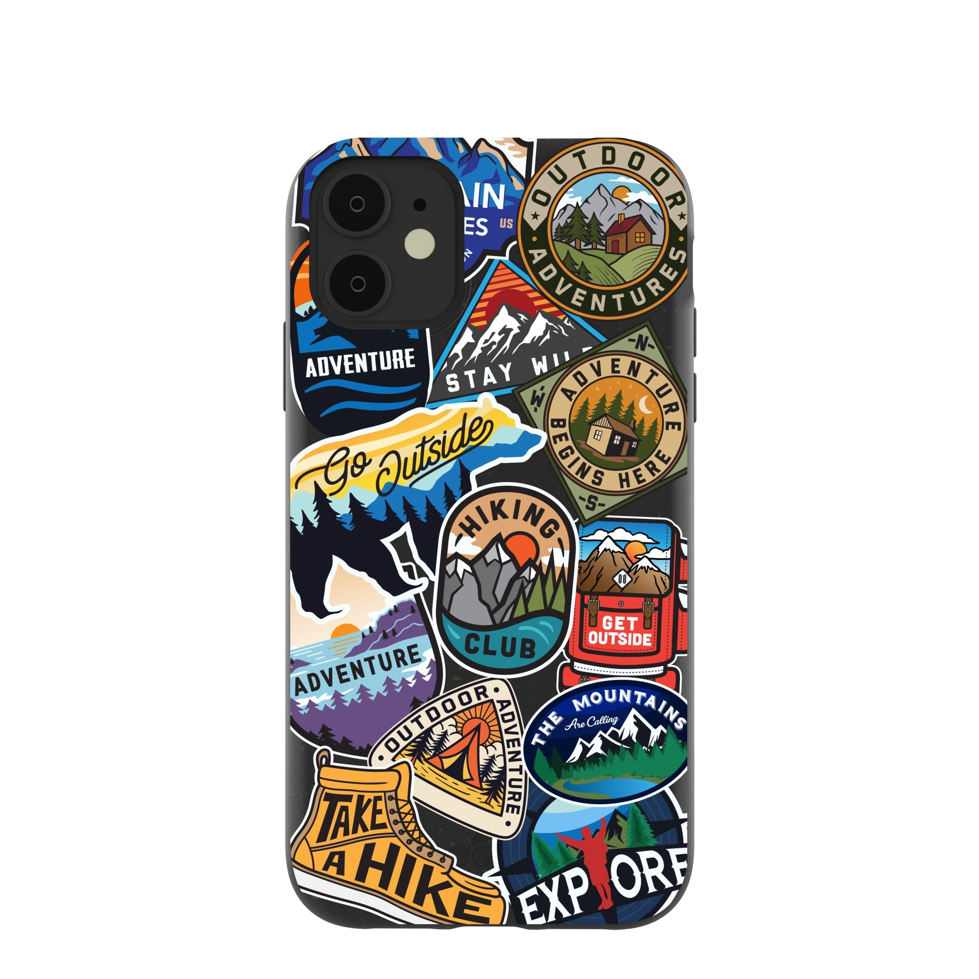 Black Trail Stickers iPhone 11 Case Refurbished - Pela Case refurbished available on Cerqular
