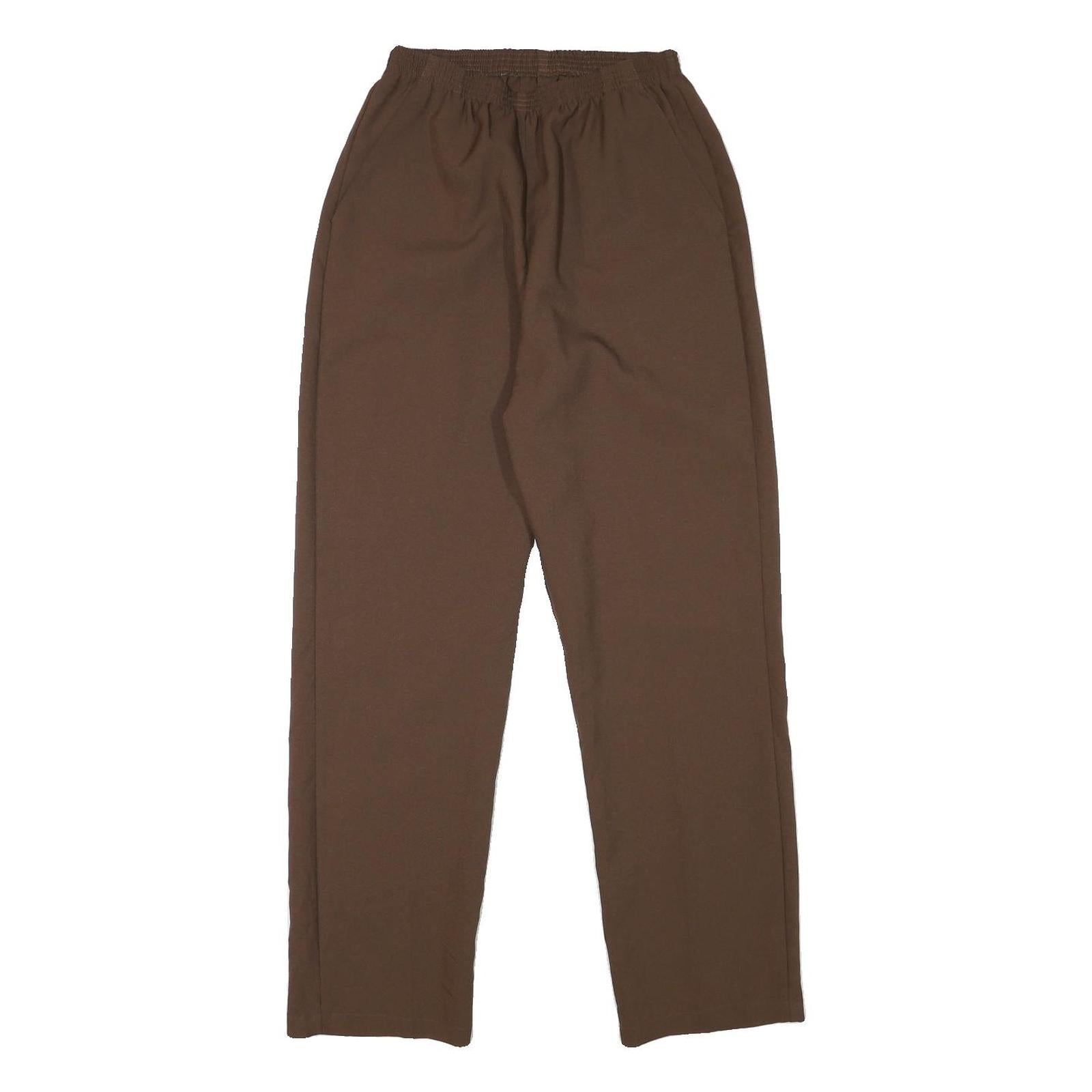 HABAND Womens Polyester Blend Brown Relaxed Straight Trousers W24 L28 Casual Refurbished - N/A refurbished available on Cerqular