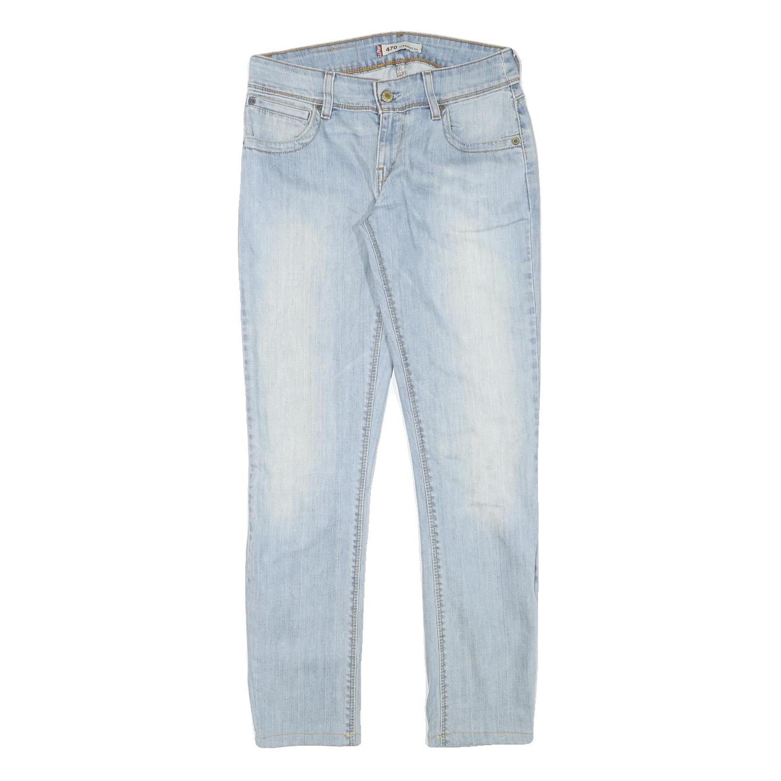 LEVI'S Womens Slim Blue Denim Light Wash Jeans W28 L29 Classic Fit Zip Closure Refurbished - N/A refurbished available on Cerqular