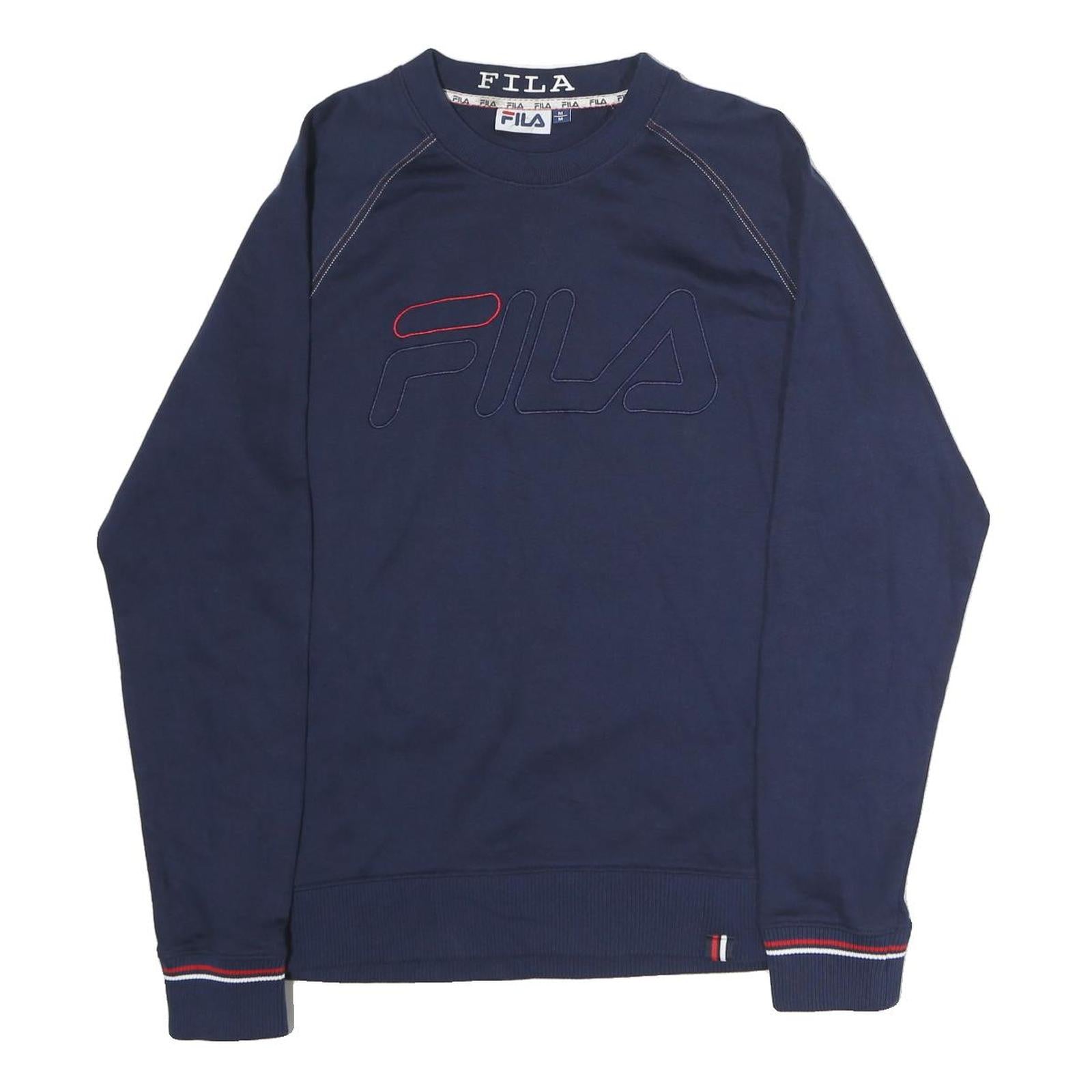 Buy FILA Mens Navy Blue Crew Neck M Cotton Logo Sweatshirt Refurbished - $33.79 FILA Mens Navy Blue Crew Neck M Cotton Logo Sweatshirt Refurbished - N/A refurbished available on Cerqular