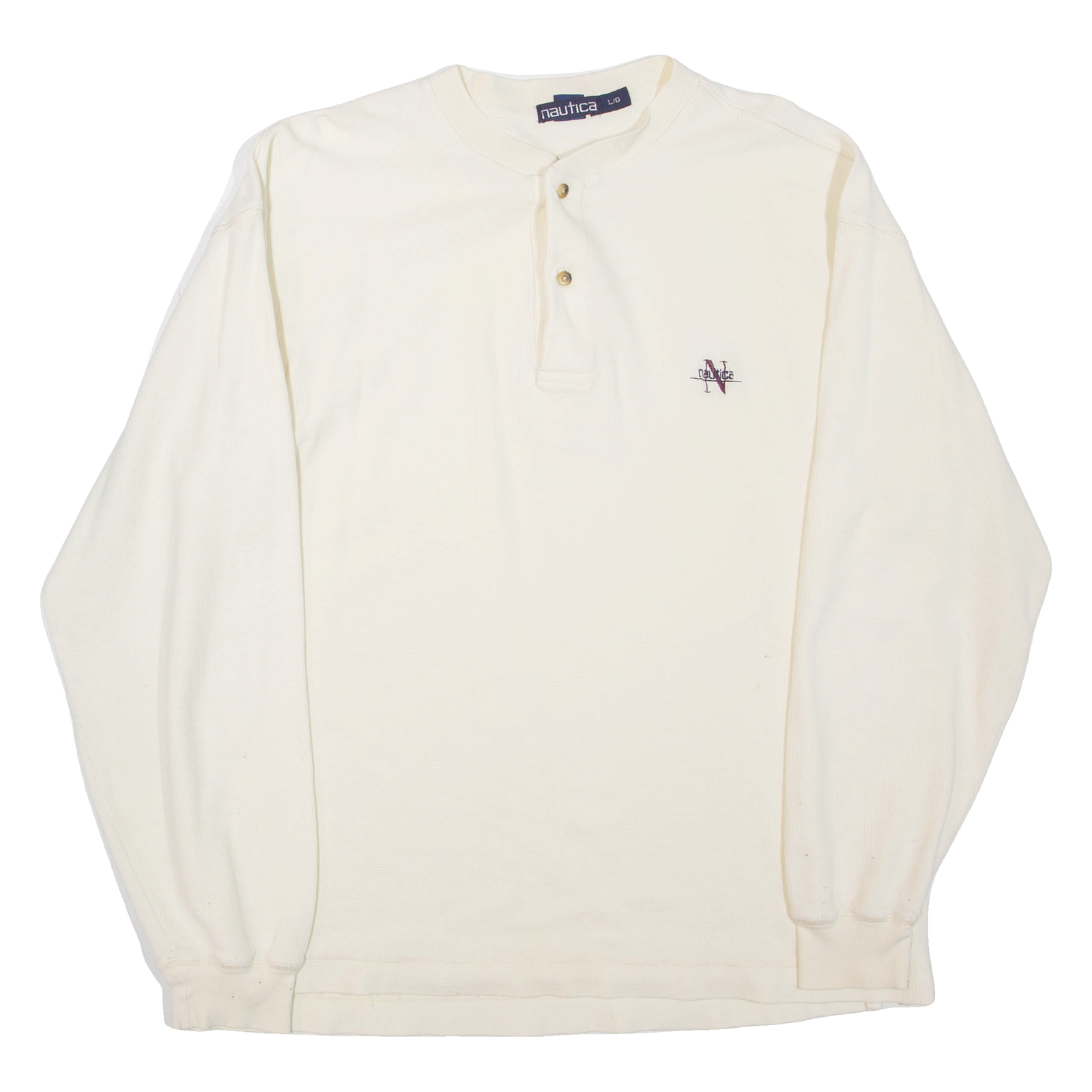 Buy NAUTICA Mens T-Shirt Beige Long Sleeve Button Neck L Refurbished - $24.69 NAUTICA Mens T-Shirt Beige Long Sleeve Button Neck L Refurbished - N/A refurbished available on Cerqular