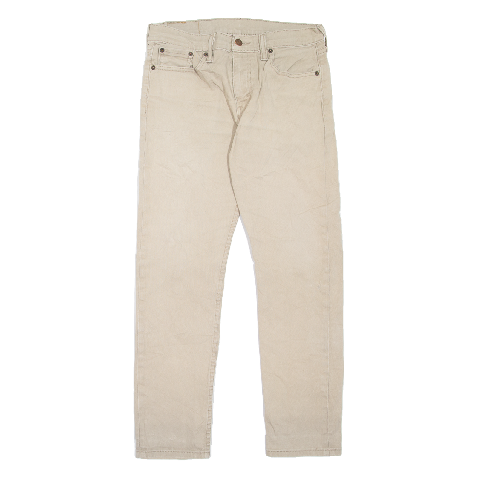LEVI'S 502 Jeans Mens Beige Regular Tapered W30 L27 Refurbished - N/A refurbished available on Cerqular