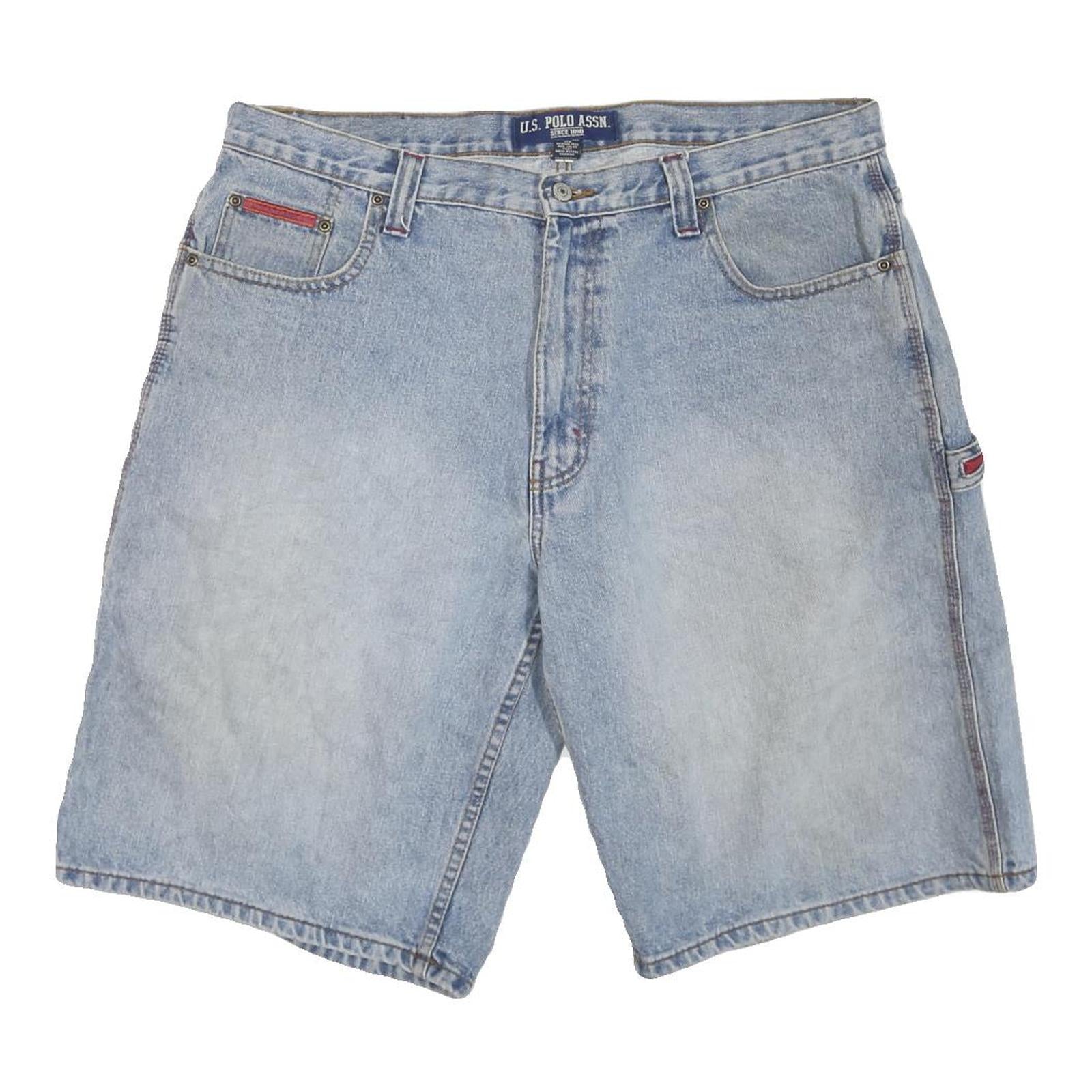 U.S. POLO ASSN Mens Denim Blue Casual Shorts XL W40 Cotton Blend Lightweight Refurbished - N/A refurbished available on Cerqular