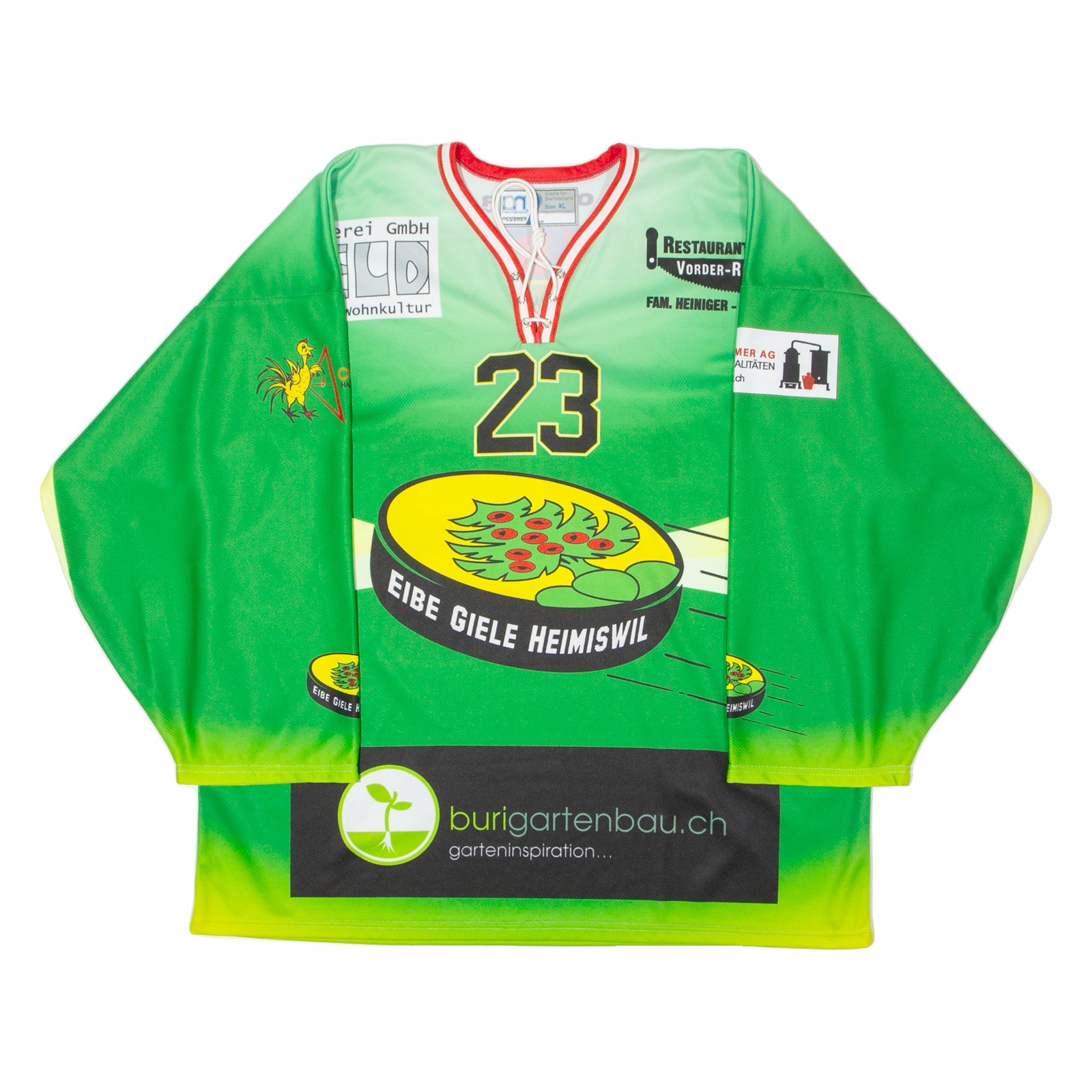 OCHSNER Eibe Giele Heimswil #23 Amateur Hockey Mens Jersey Green 3/4 Sleeve XL Refurbished - N/A refurbished available on Cerqular