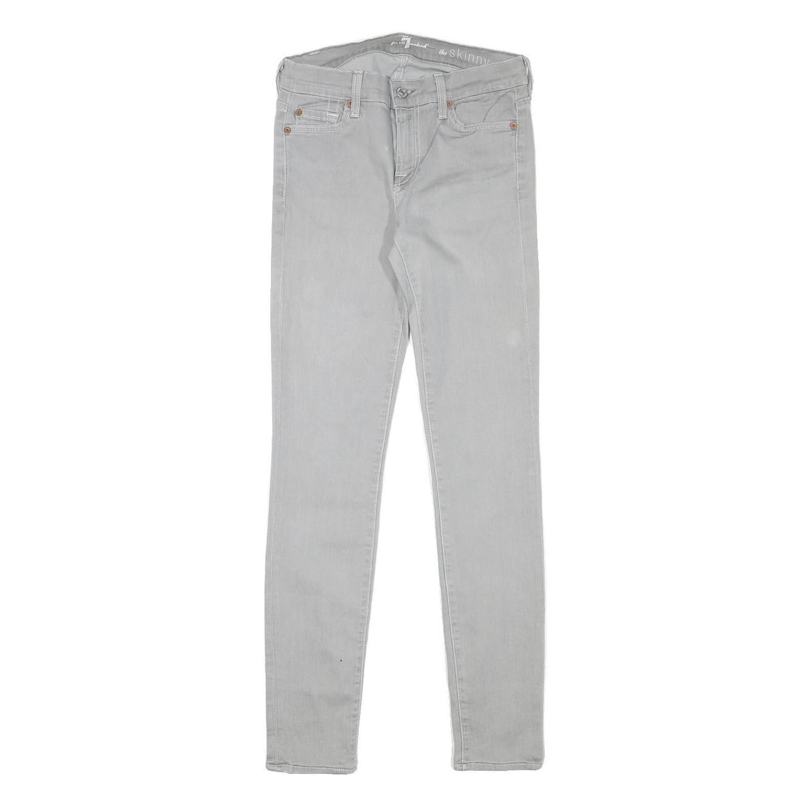 7 FOR ALL MANKIND Womens Slim Skinny Denim Light W26 L27 Cotton Blend Zip Jeans Refurbished - N/A refurbished available on Cerqular