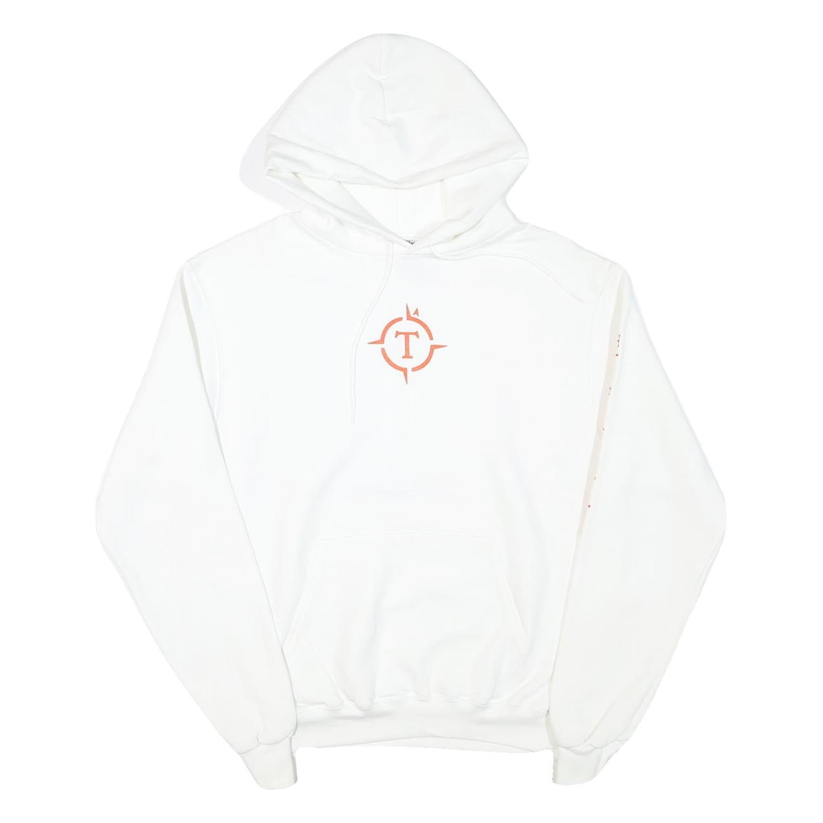 CHAMPION Mens White Pullover Hoodie M Cotton Blend Logo Print Refurbished - N/A refurbished available on Cerqular