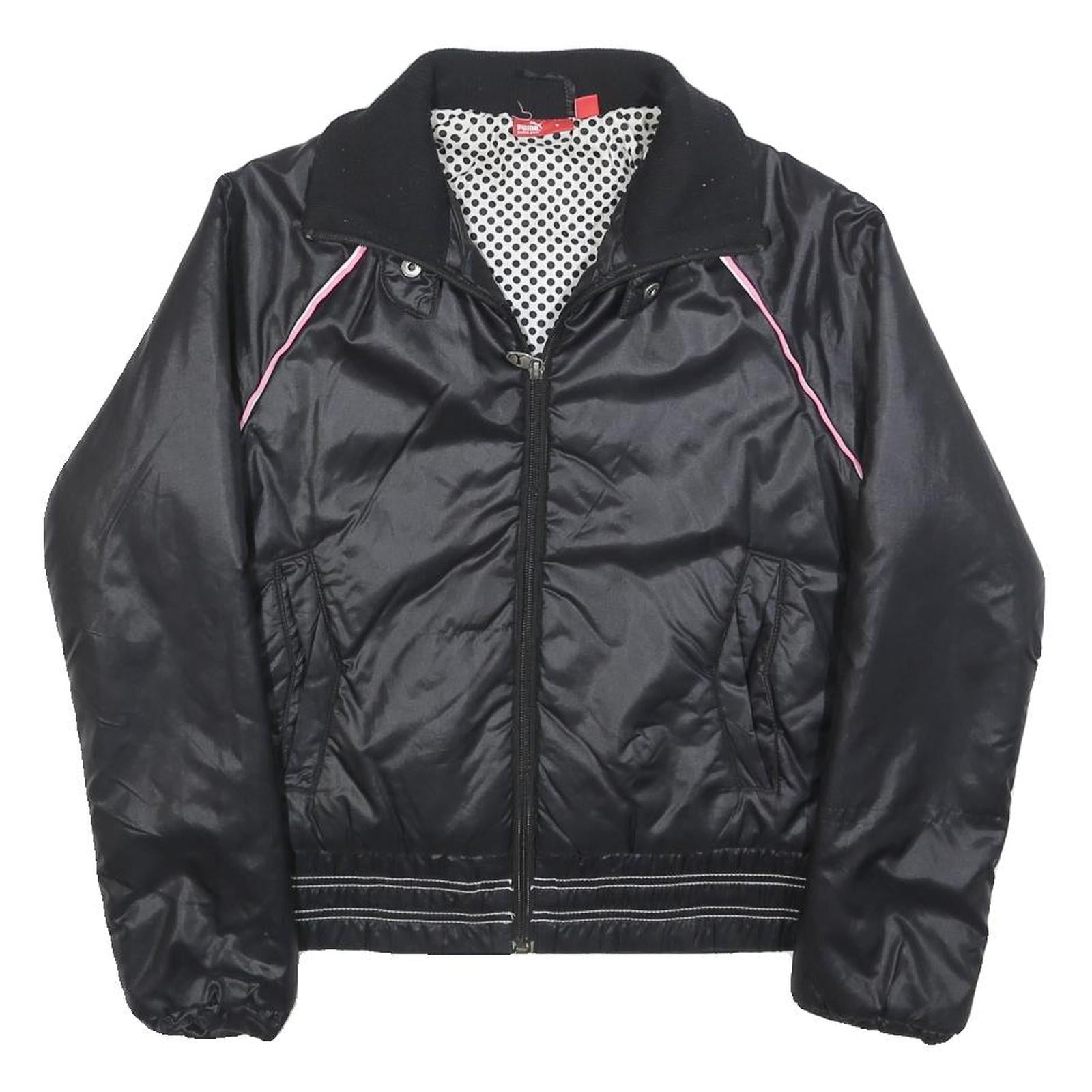 Buy PUMA Womens Black Pink Track Jacket S Polyester Zip Sports Casual Athletic Refurbished - $41.59 PUMA Womens Black Pink Track Jacket S Polyester Zip Sports Casual Athletic Refurbished - N/A refurbished available on Cerqular