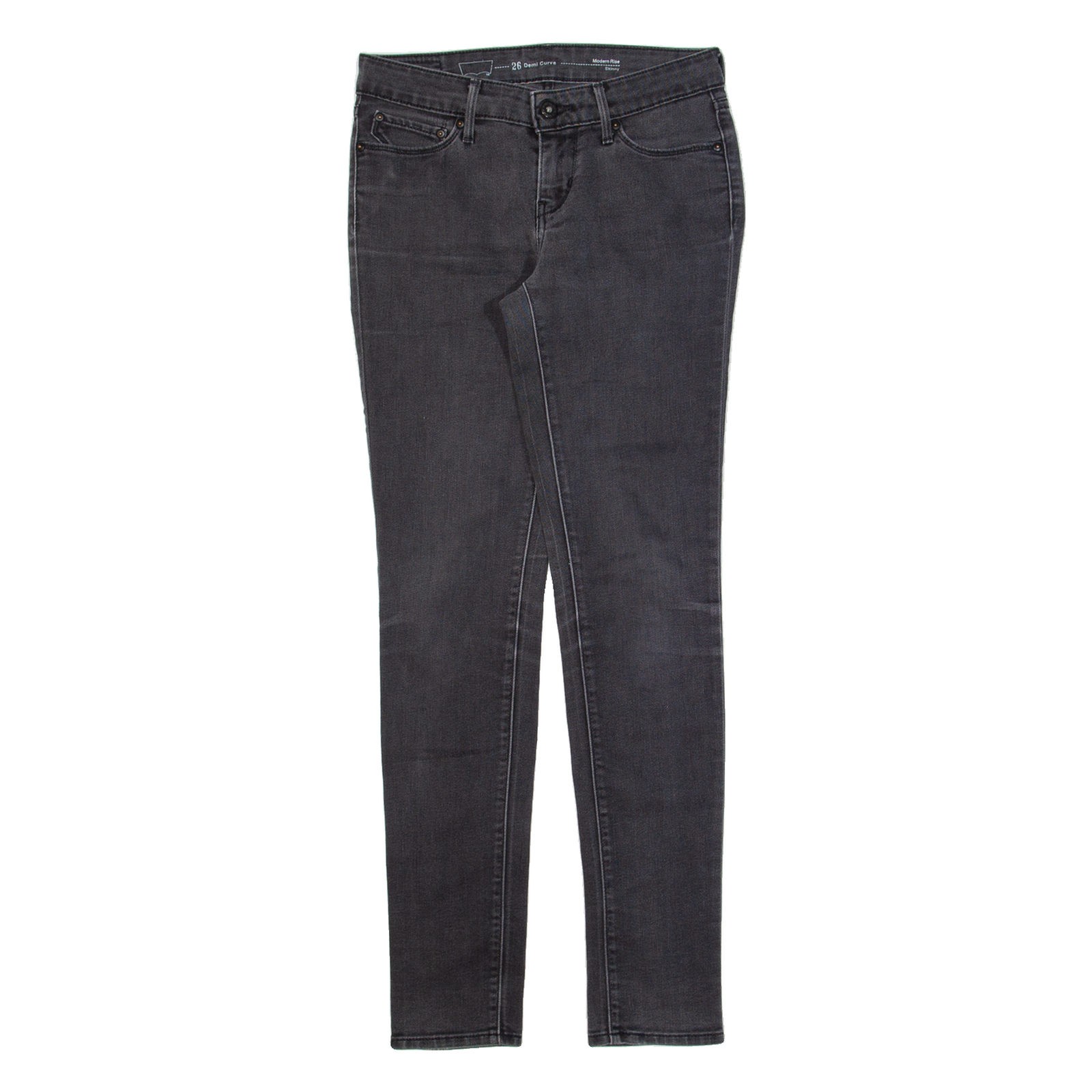 LEVI'S Demi Curve Womens Jeans Black Slim Skinny W26 L32 Refurbished - N/A refurbished available on Cerqular