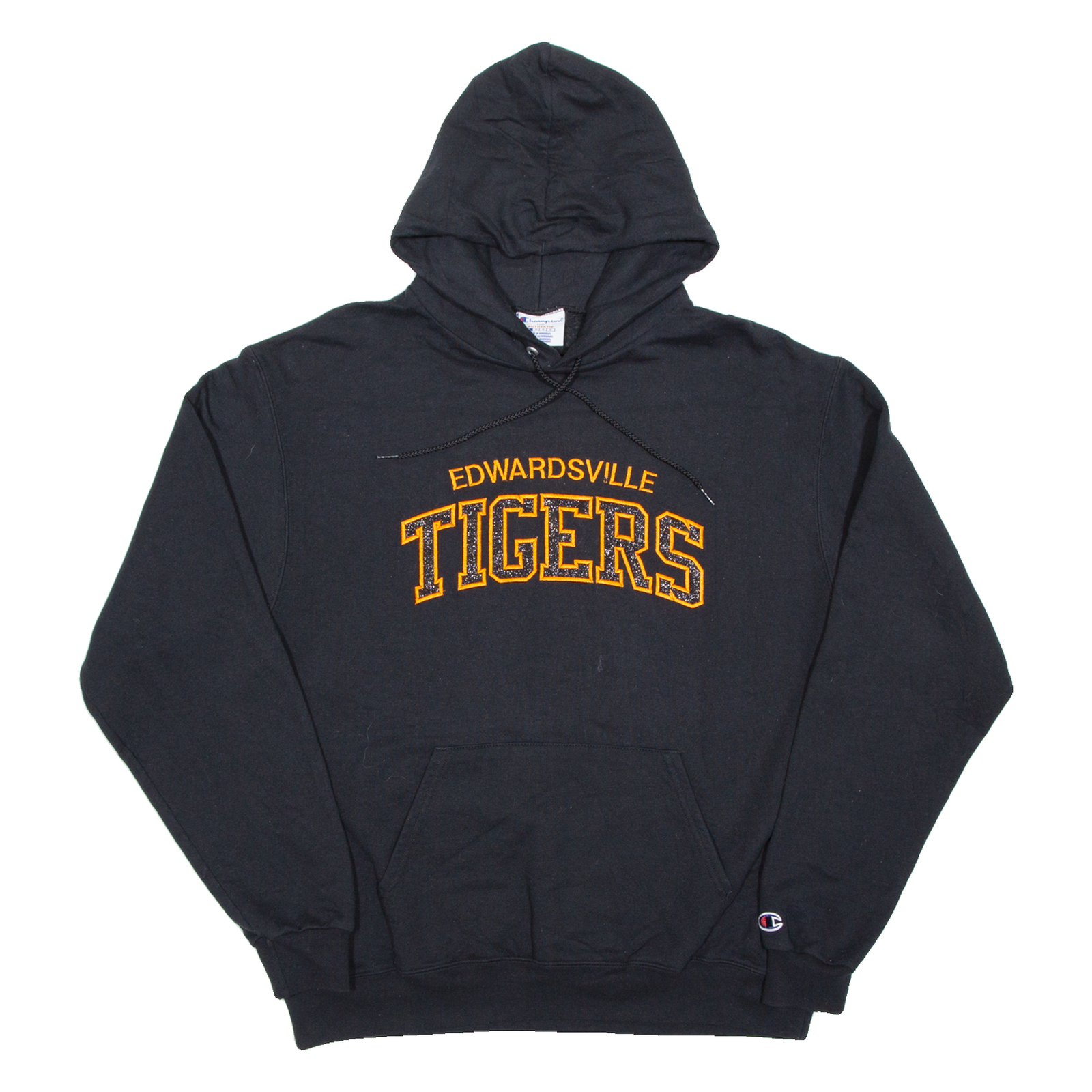 CHAMPION Edwardsville Tigers Mens Black Hoodie USA L Refurbished - N/A refurbished available on Cerqular