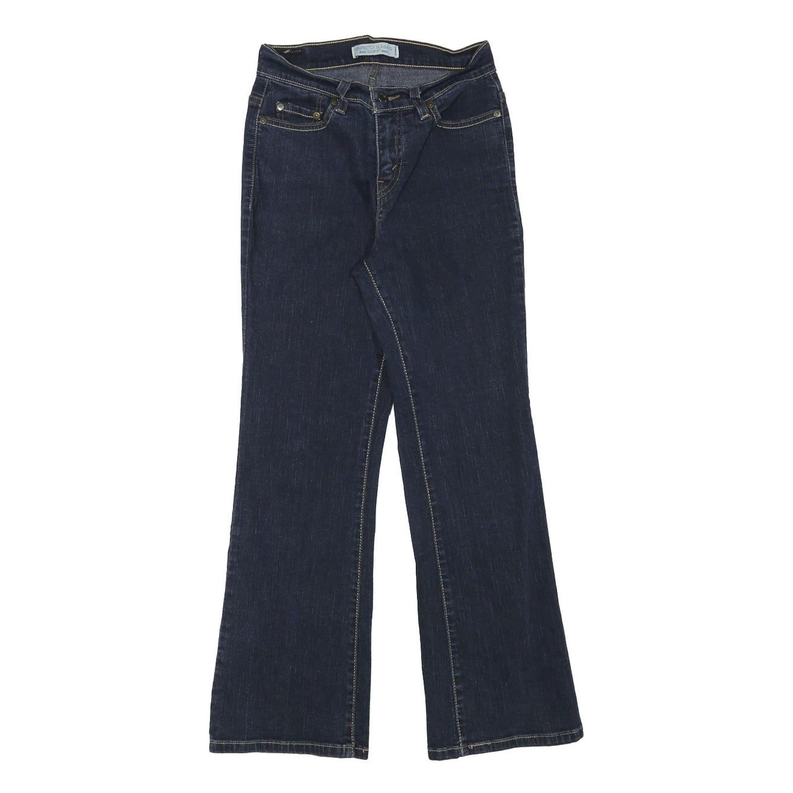 LEVI'S Womens Dark Blue Regular Fit Flared Denim Jeans W24 L27 Zip Cotton Blend Refurbished - N/A refurbished available on Cerqular