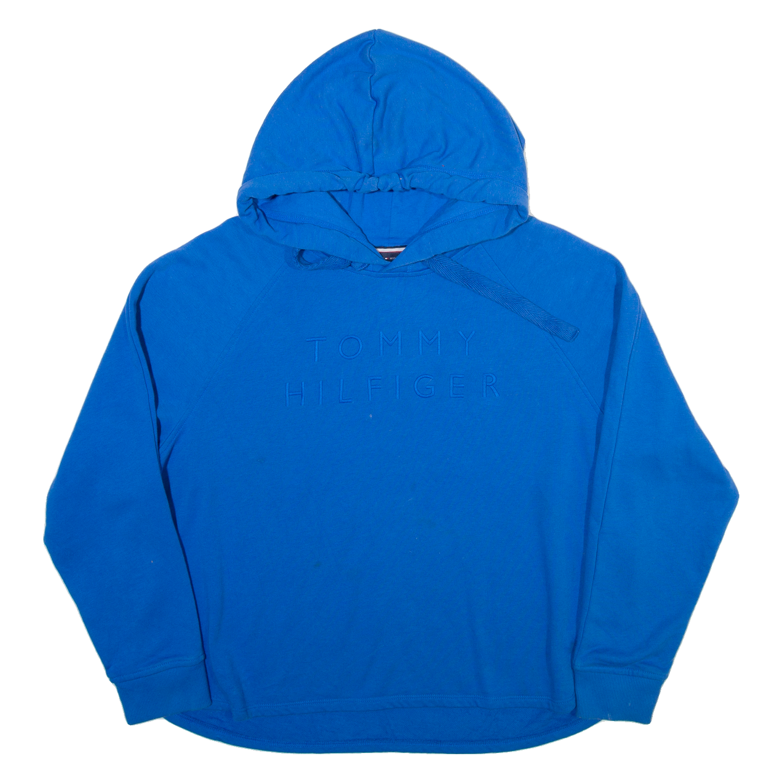 TOMMY HILFIGER Womens Blue Hoodie L Refurbished - N/A refurbished available on Cerqular