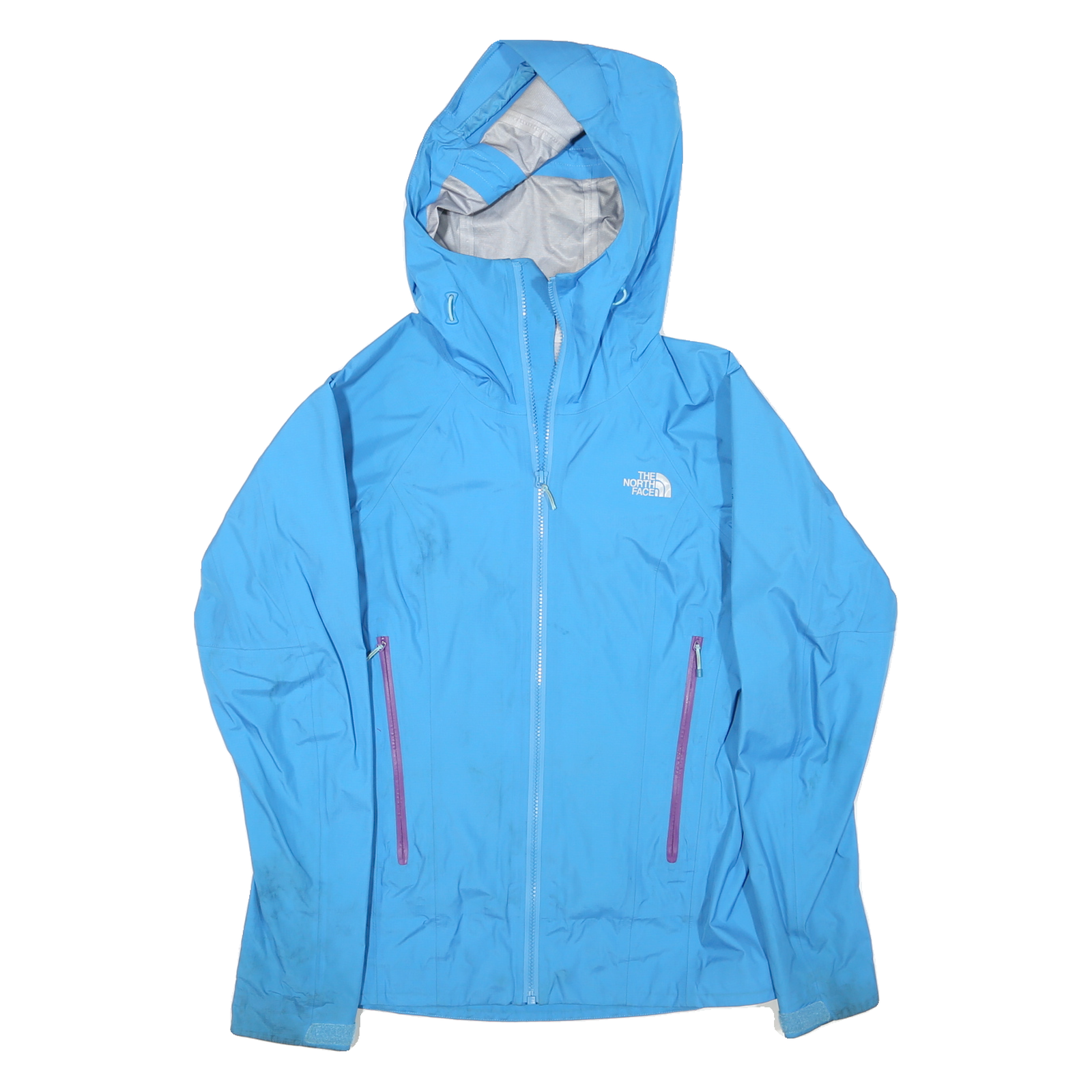 THE NORTH FACE Womens Blue Outdoor Hooded Jacket XS Nylon Woven Summit Series Refurbished - N/A refurbished available on Cerqular