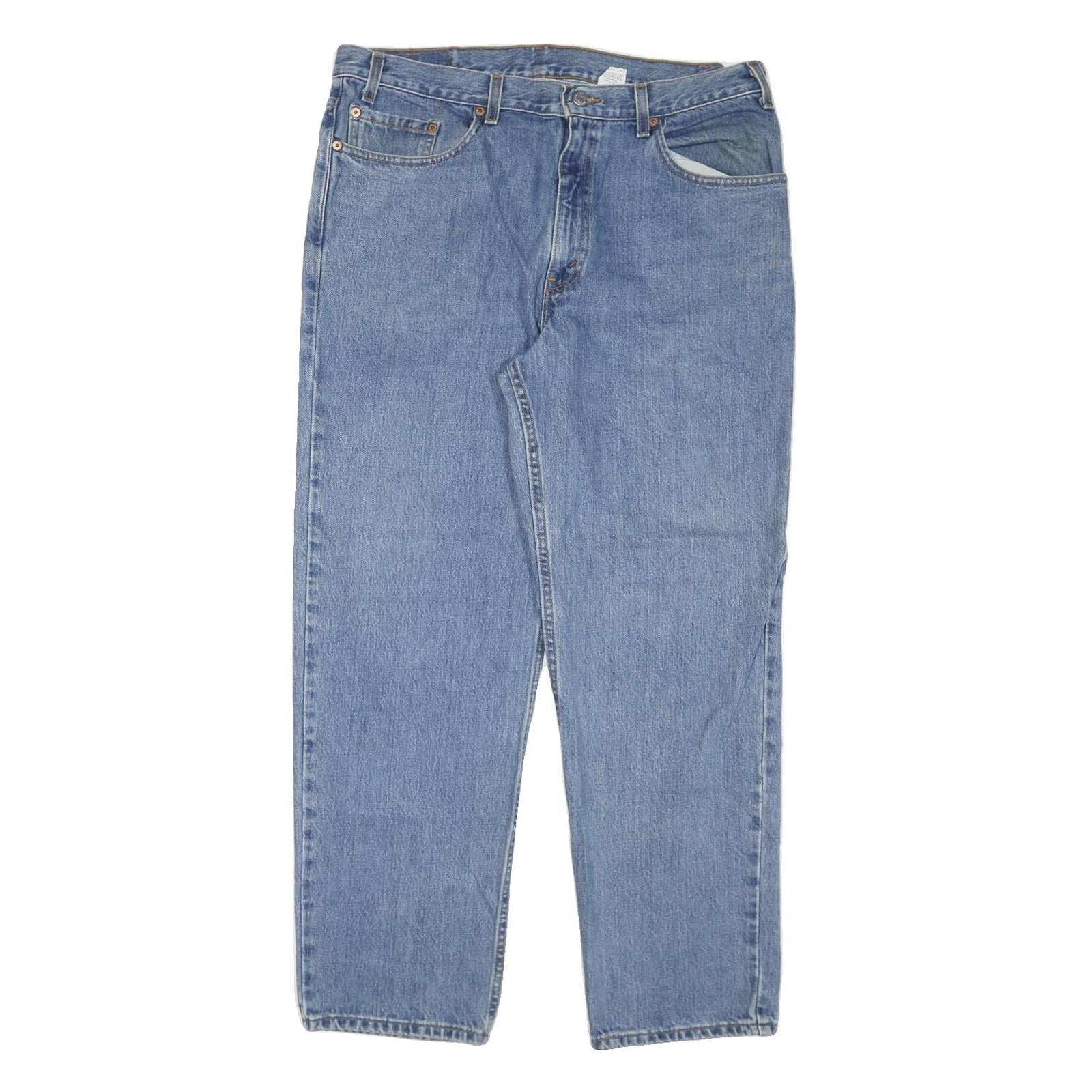LEVI'S Mens Blue Regular Fit Straight Leg Denim Medium W36 L30 Classic Jeans Zip Refurbished - N/A refurbished available on Cerqular