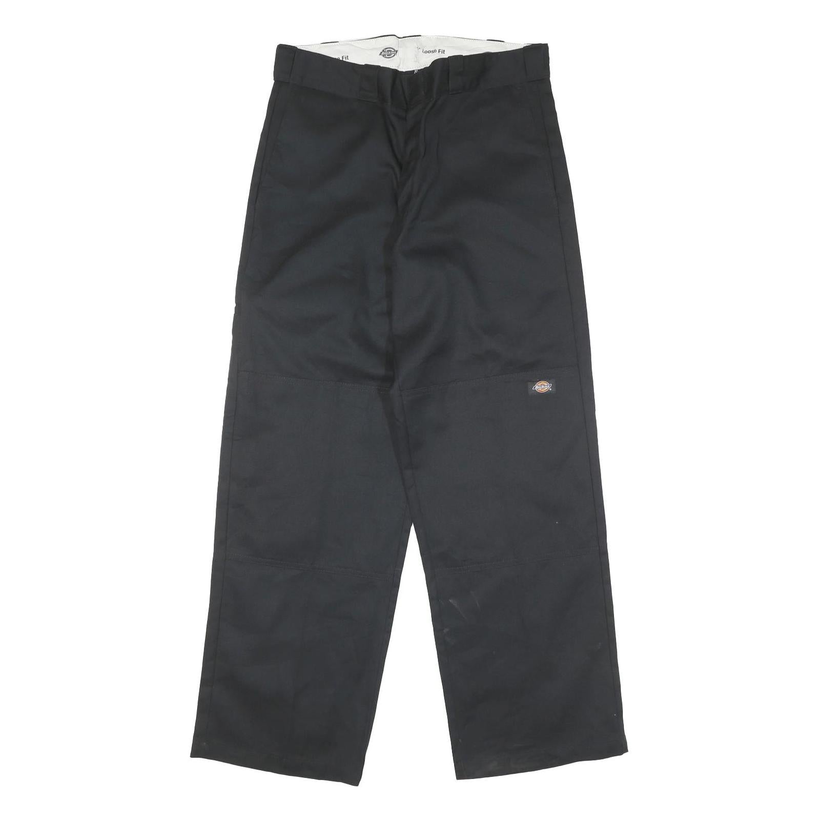 DICKIES Mens Cotton Blend Black Regular Straight Trousers W32 L30 Workwear Refurbished - N/A refurbished available on Cerqular