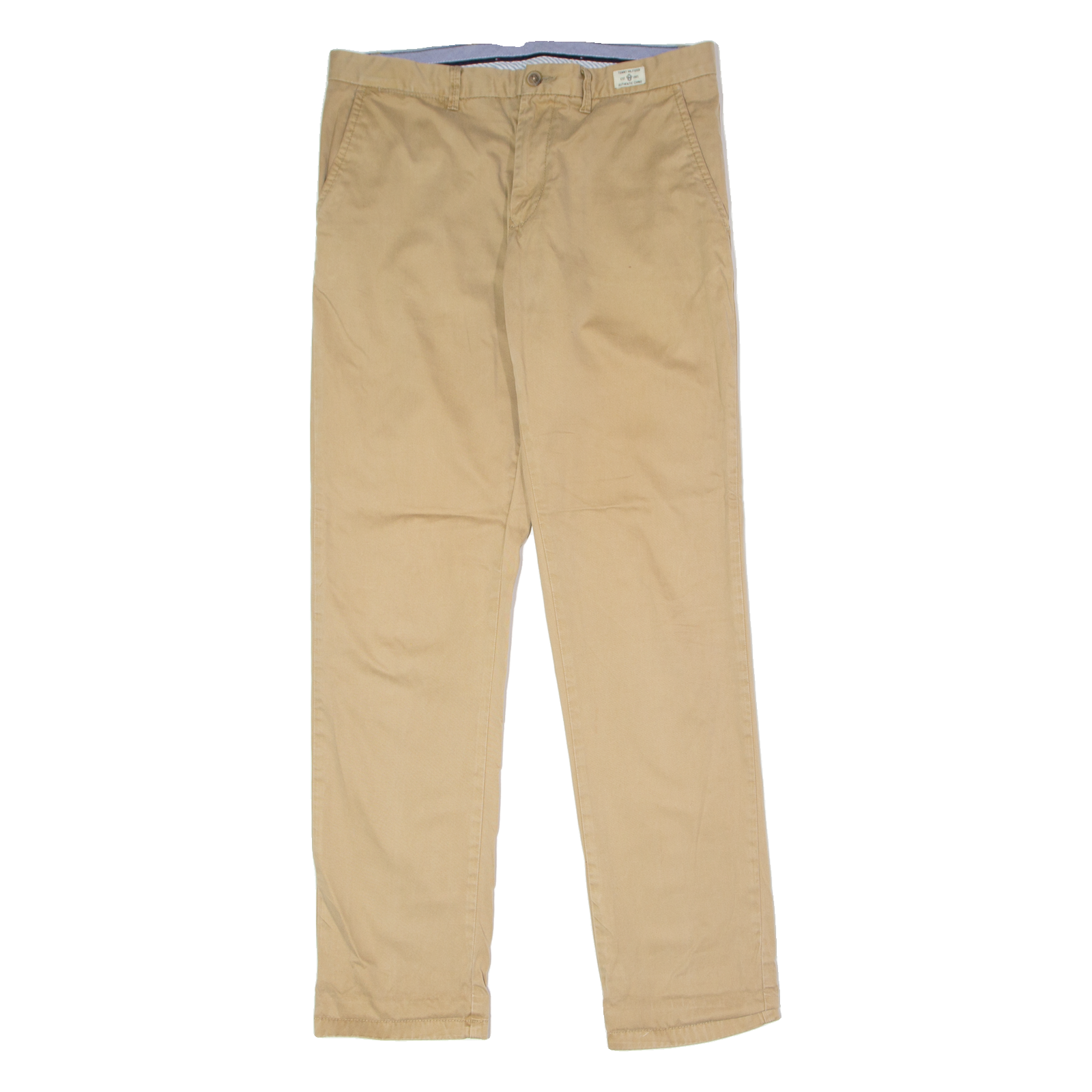 TOMMY HILFIGER Mercer Chino Mens Twill Trousers Beige Regular Straight W32 L32 Refurbished - N/A refurbished available on Cerqular