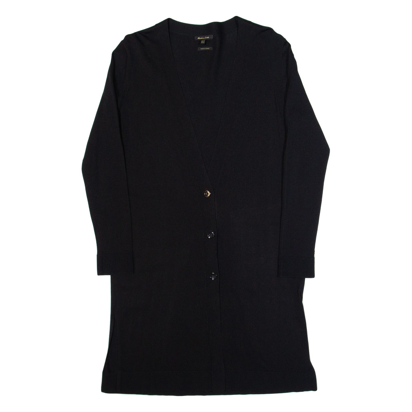 MASSIMO DUTTI Womens Cardigan Black V-Neck Tight Knit XS Refurbished - N/A refurbished available on Cerqular