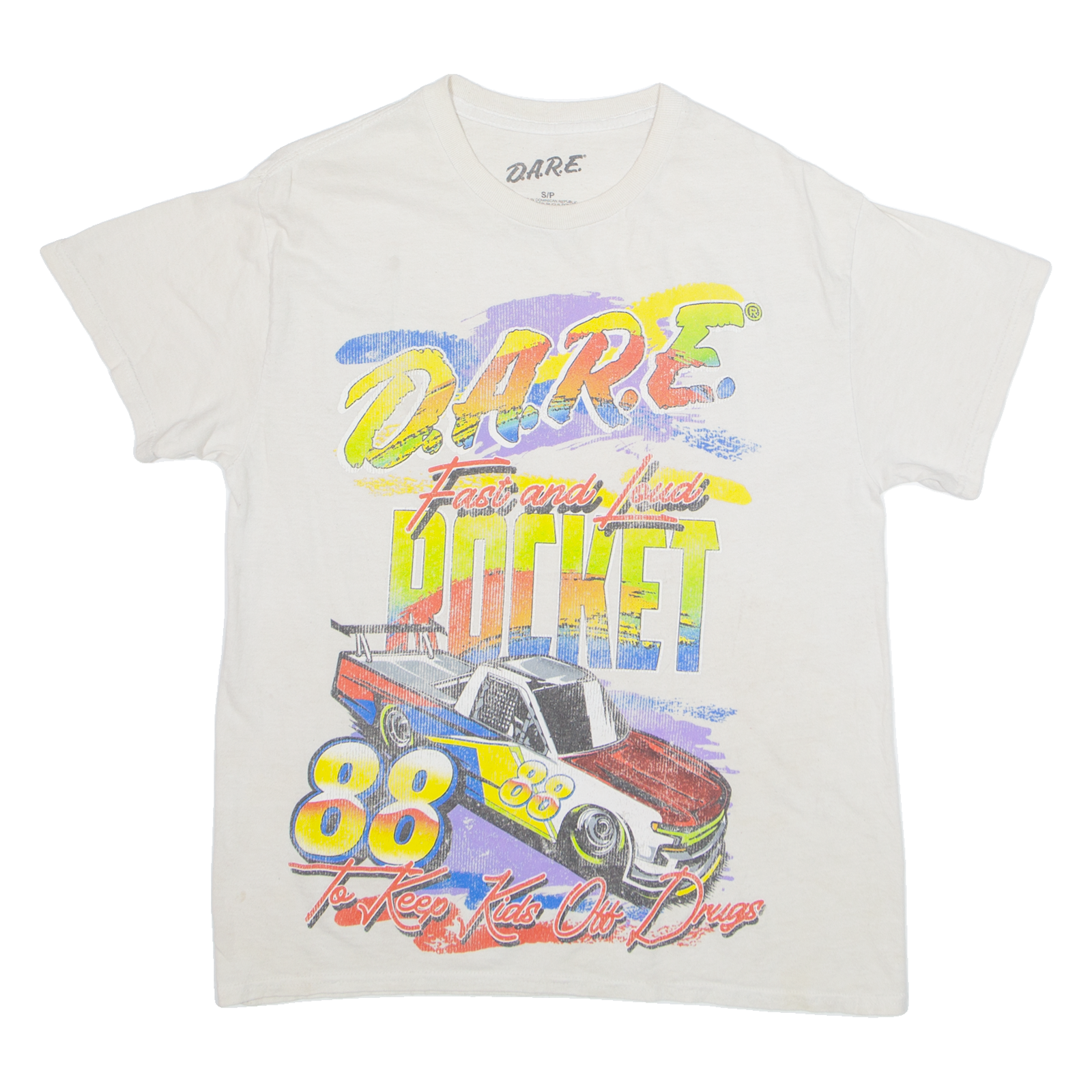 DARE Rocket 88 Mens T-Shirt Beige USA S Refurbished - N/A refurbished available on Cerqular