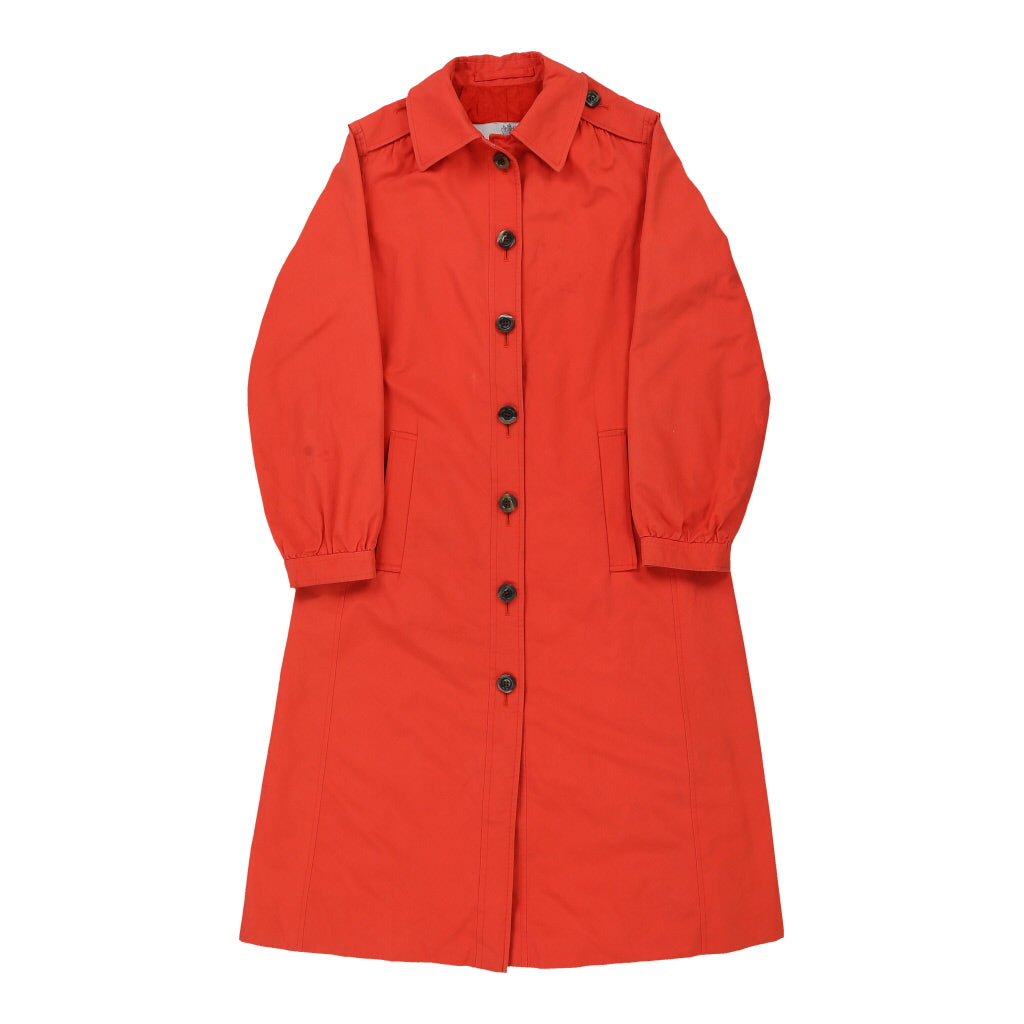 Aquascutum Trench Coat - Small Red Cotton Blend | Size: small Refurbished - N/A (Preloved Designer is not a specific brand, it refurbished available on Cerqular
