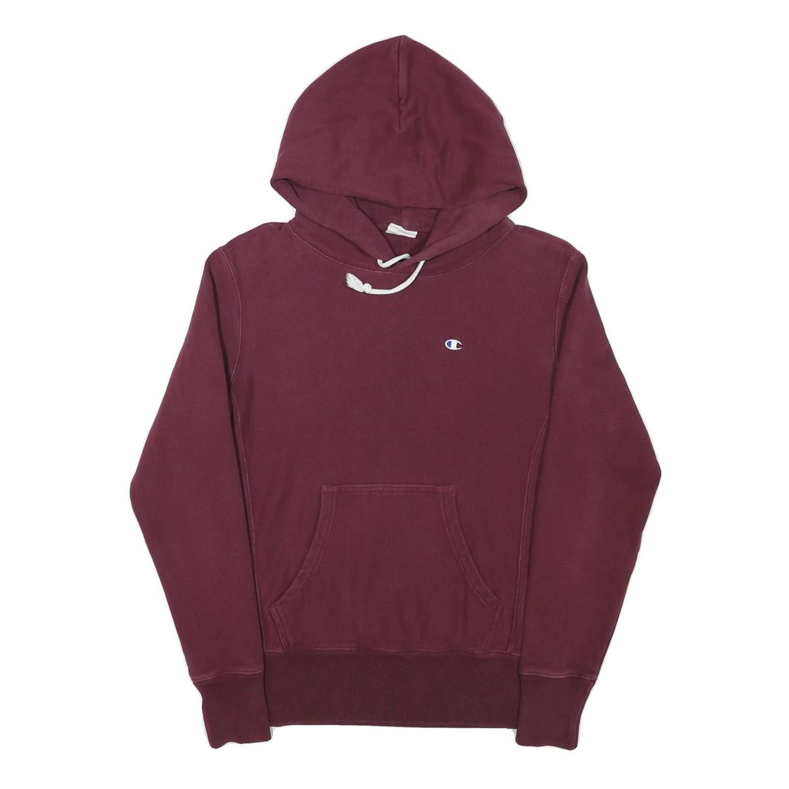 CHAMPION Mens Maroon Pullover Hoodie S Cotton Blend Comfort Casual Refurbished - N/A refurbished available on Cerqular