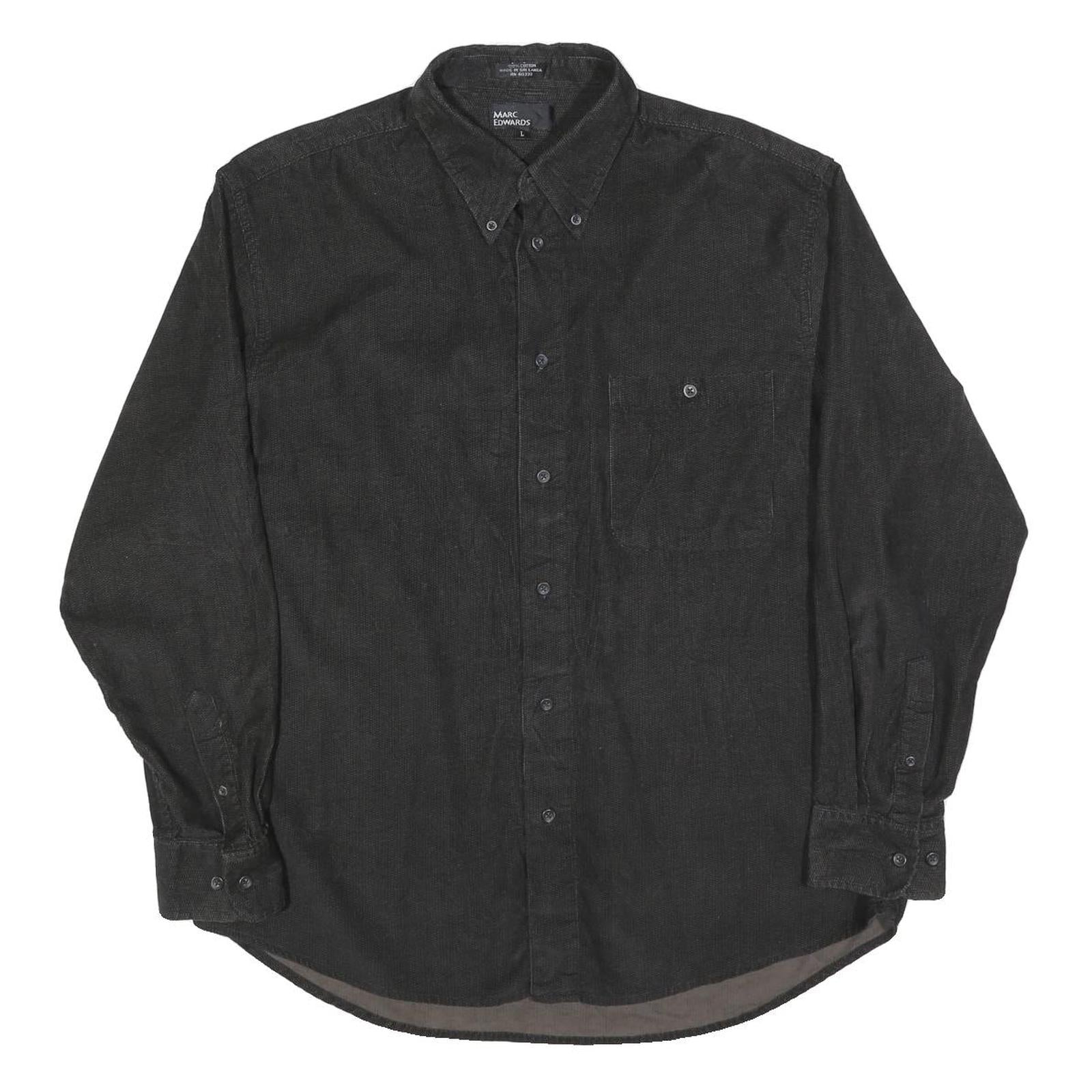 Buy MARC EDWARDS Mens Black Casual Cotton Blend Shirt L Button-Down Pocket Long Refurbished - $19.49 MARC EDWARDS Mens Black Casual Cotton Blend Shirt L Button-Down Pocket Long Refurbished - N/A refurbished available on Cerqular