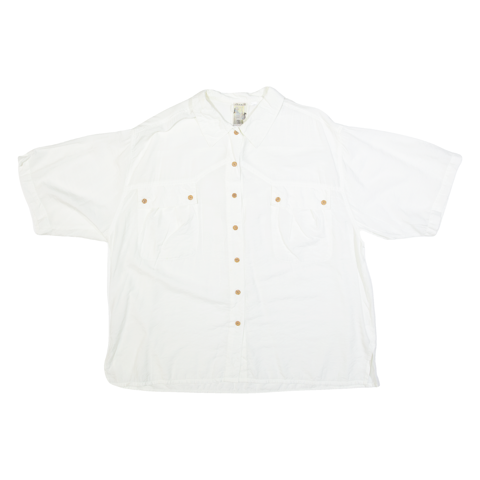 BLUES NIGHT Womens Shirt White Collared 90s M Refurbished - N/A refurbished available on Cerqular