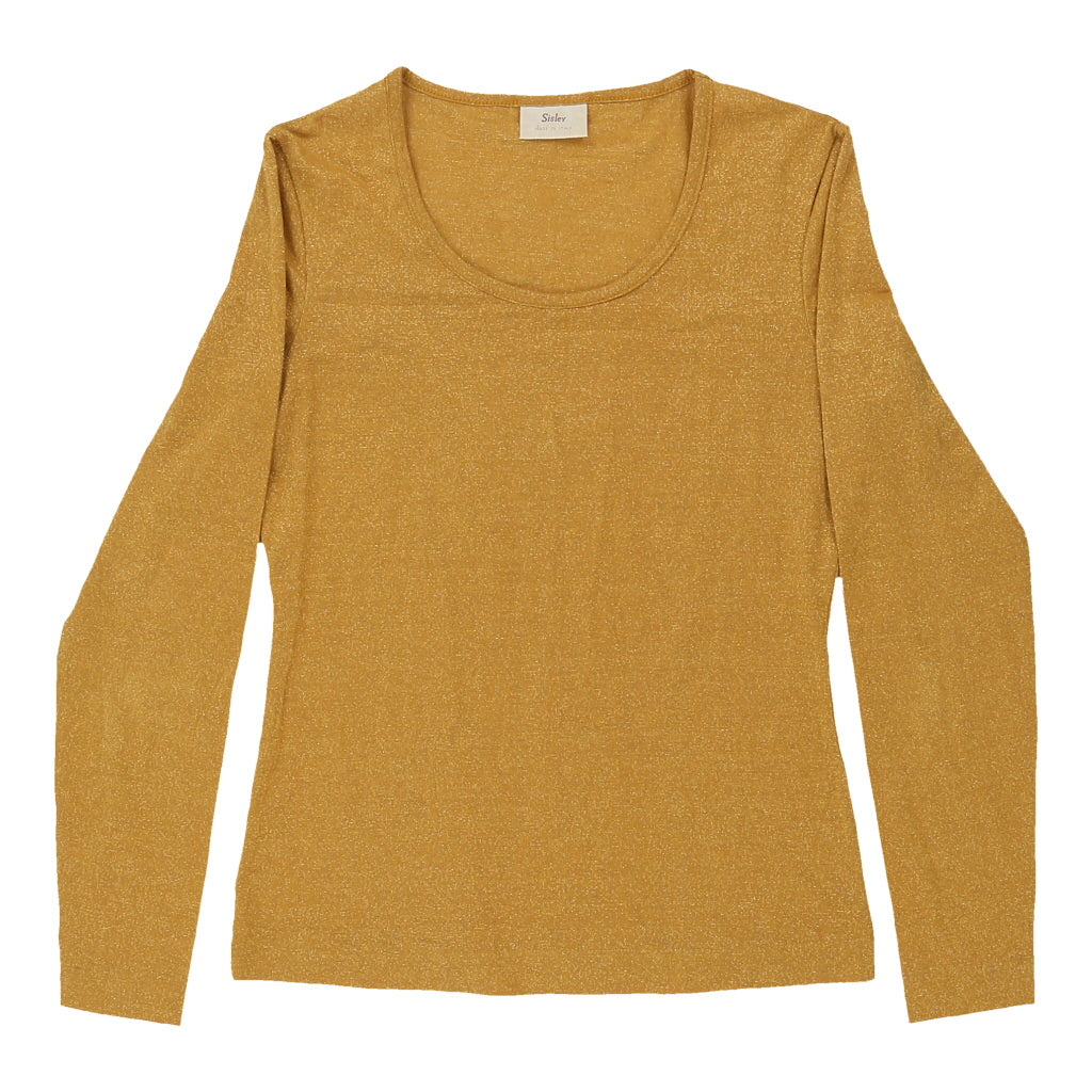 Buy Sisley Long Sleeve Top - Medium Yellow Cotton Blend Refurbished - $33.49 Sisley Long Sleeve Top - Medium Yellow Cotton Blend Refurbished - Thrifted (note: this is a term often used to describe second- refurbished available on Cerqular