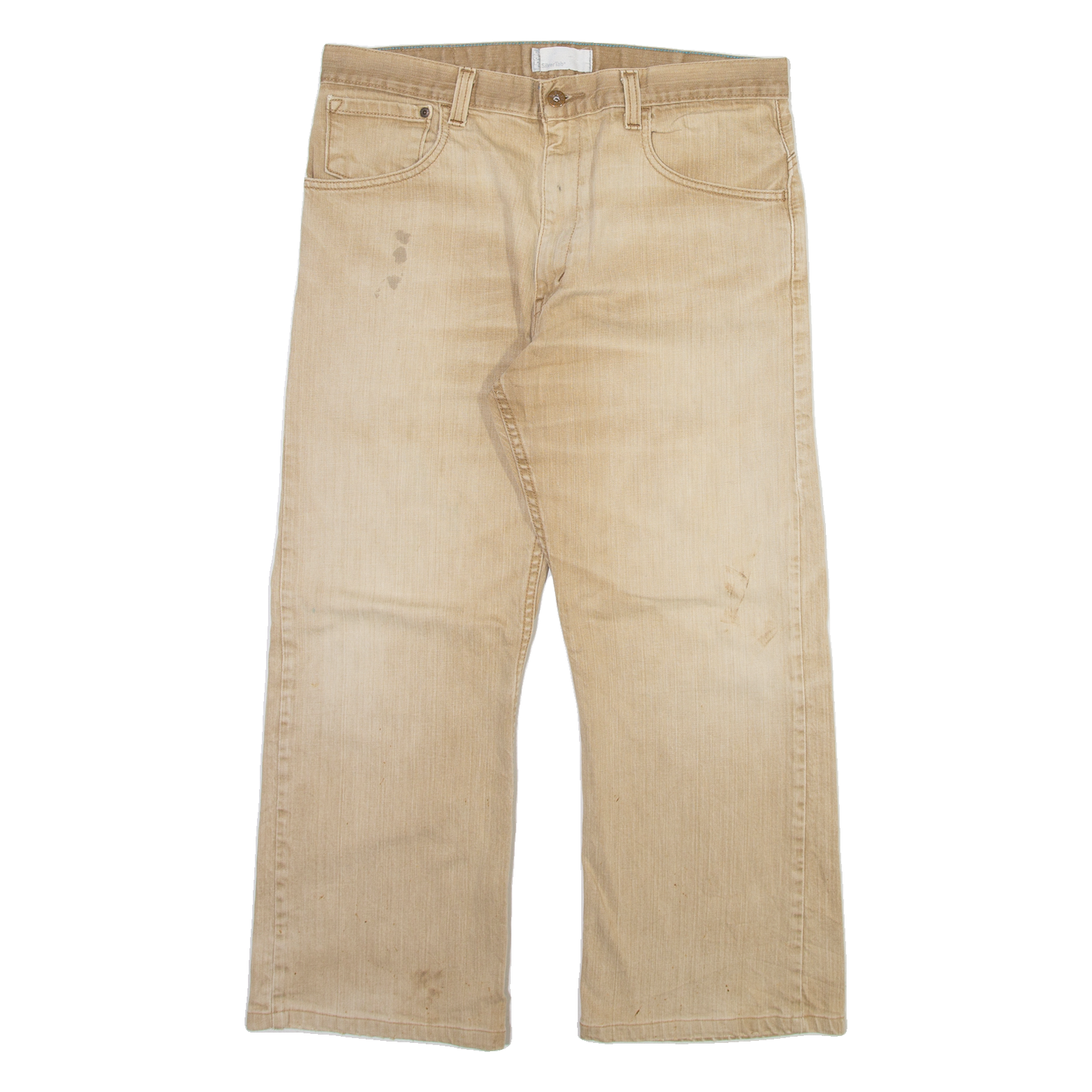 LEVI'S Silver Tab Mens Trousers Beige Regular Bootcut W34 L26 Refurbished - N/A refurbished available on Cerqular