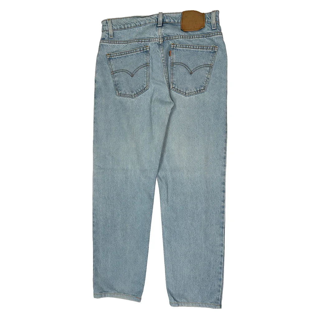 Levis Jeans - 32W 28L Light Wash Denim Refurbished - Thrifted (note: this is a term often used to describe second- refurbished available on Cerqular