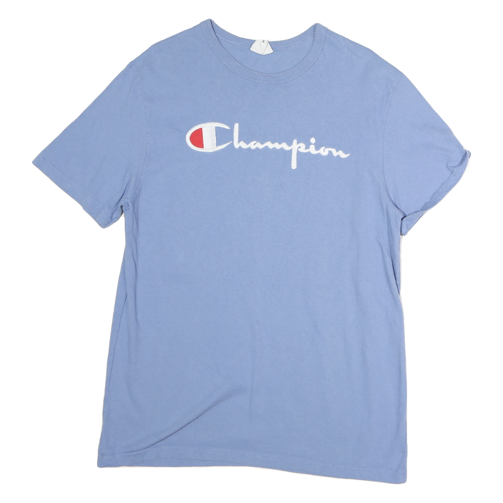 Buy CHAMPION Mens Blue Cotton Logo Graphic T-Shirt L Short Sleeve Crew Neck Refurbished - $16.89 CHAMPION Mens Blue Cotton Logo Graphic T-Shirt L Short Sleeve Crew Neck Refurbished - N/A refurbished available on Cerqular