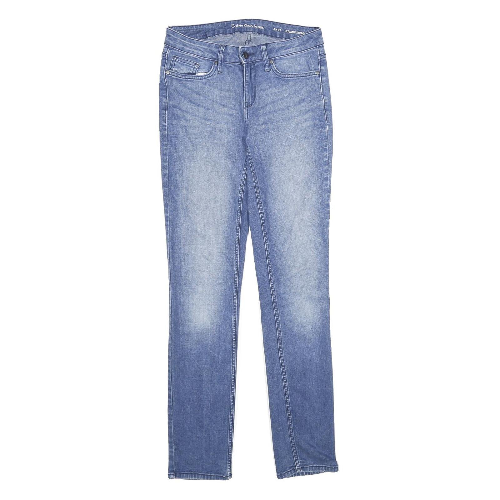 CALVIN KLEIN JEANS Womens Slim Skinny Denim Light Blue W28 L32 Stylish Zip Refurbished - N/A refurbished available on Cerqular