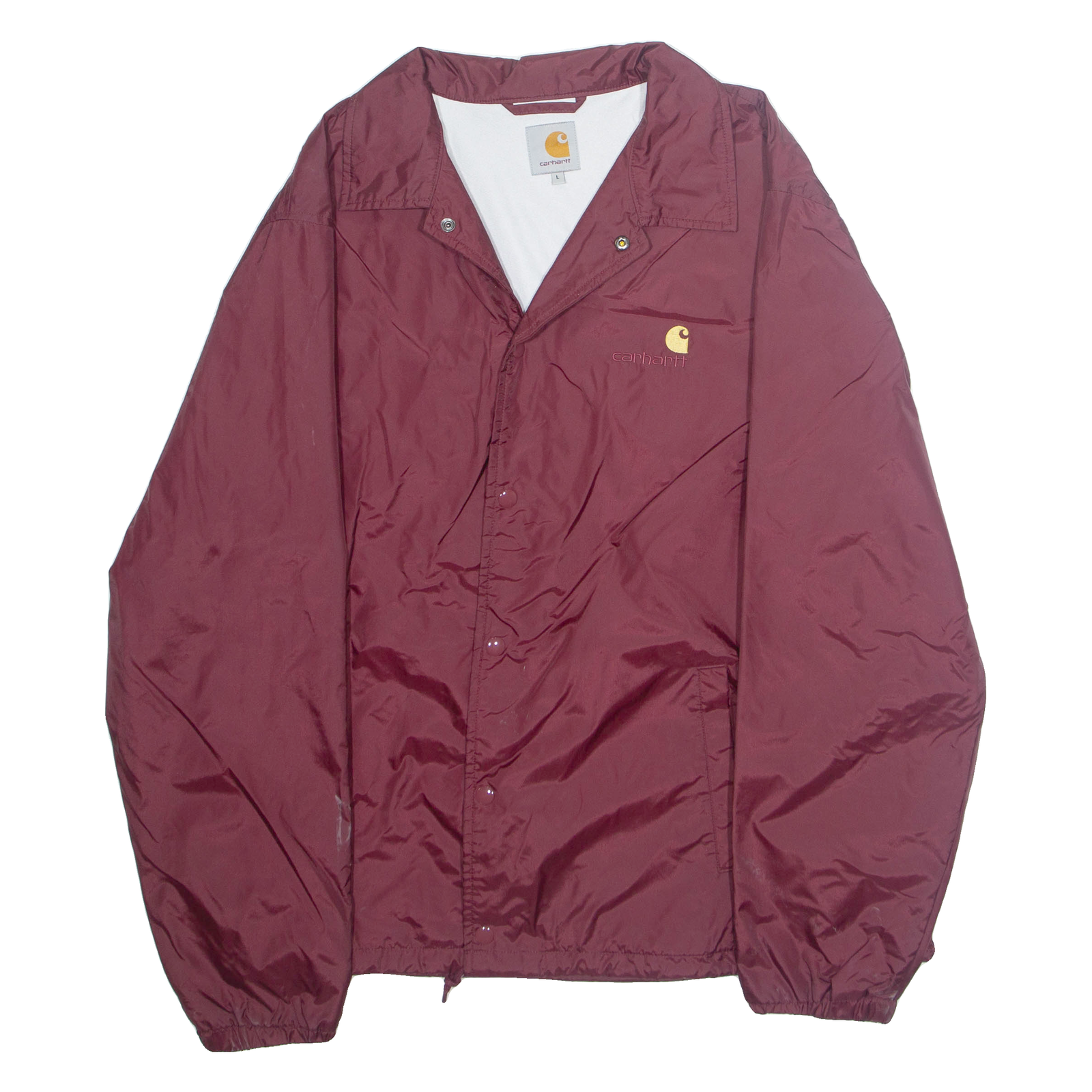 CARHARTT Mens Jacket Maroon Nylon L Refurbished - N/A refurbished available on Cerqular