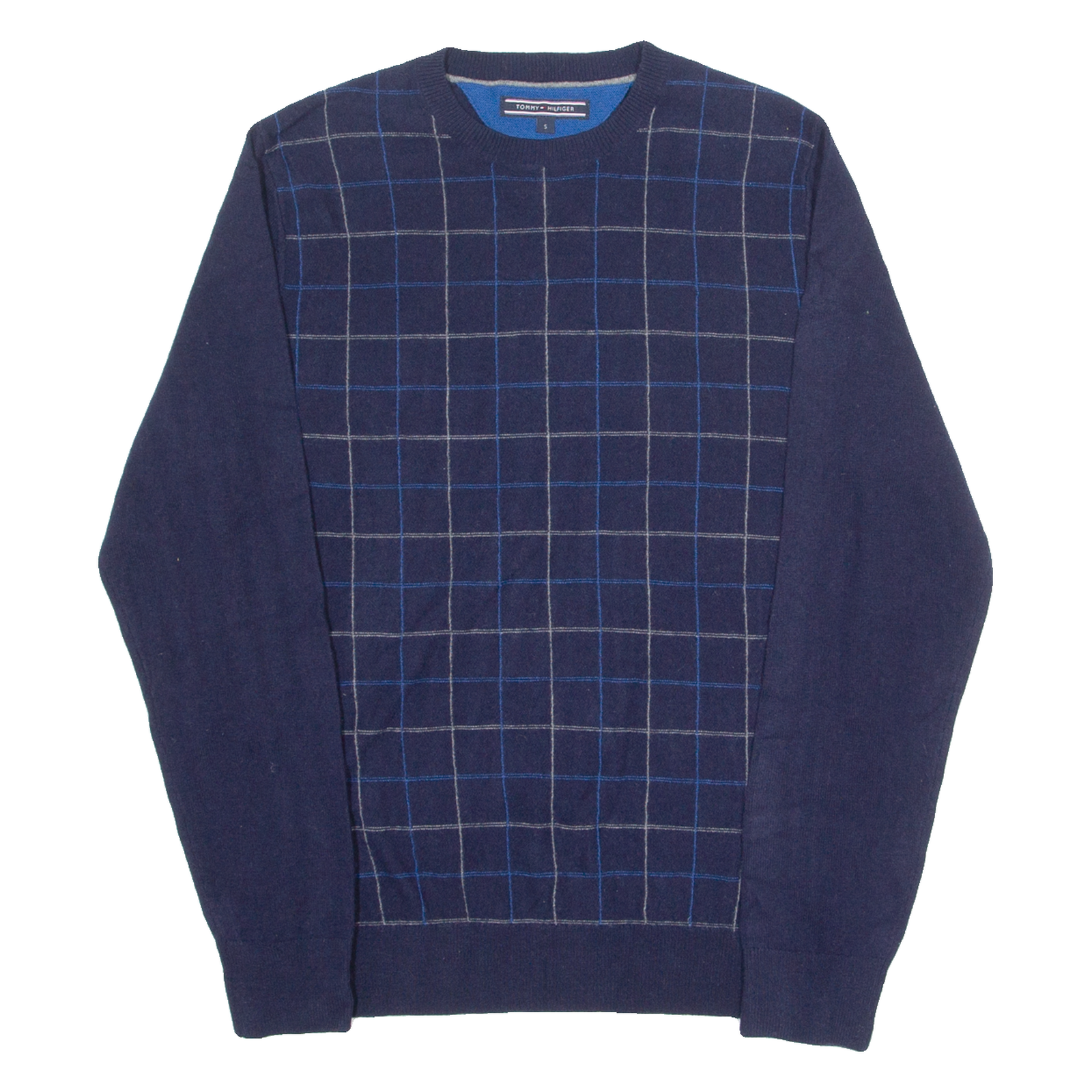 Buy TOMMY HILFIGER Mens Patterned Jumper Blue Check Tight Knit S Refurbished - $35.09 TOMMY HILFIGER Mens Patterned Jumper Blue Check Tight Knit S Refurbished - N/A refurbished available on Cerqular